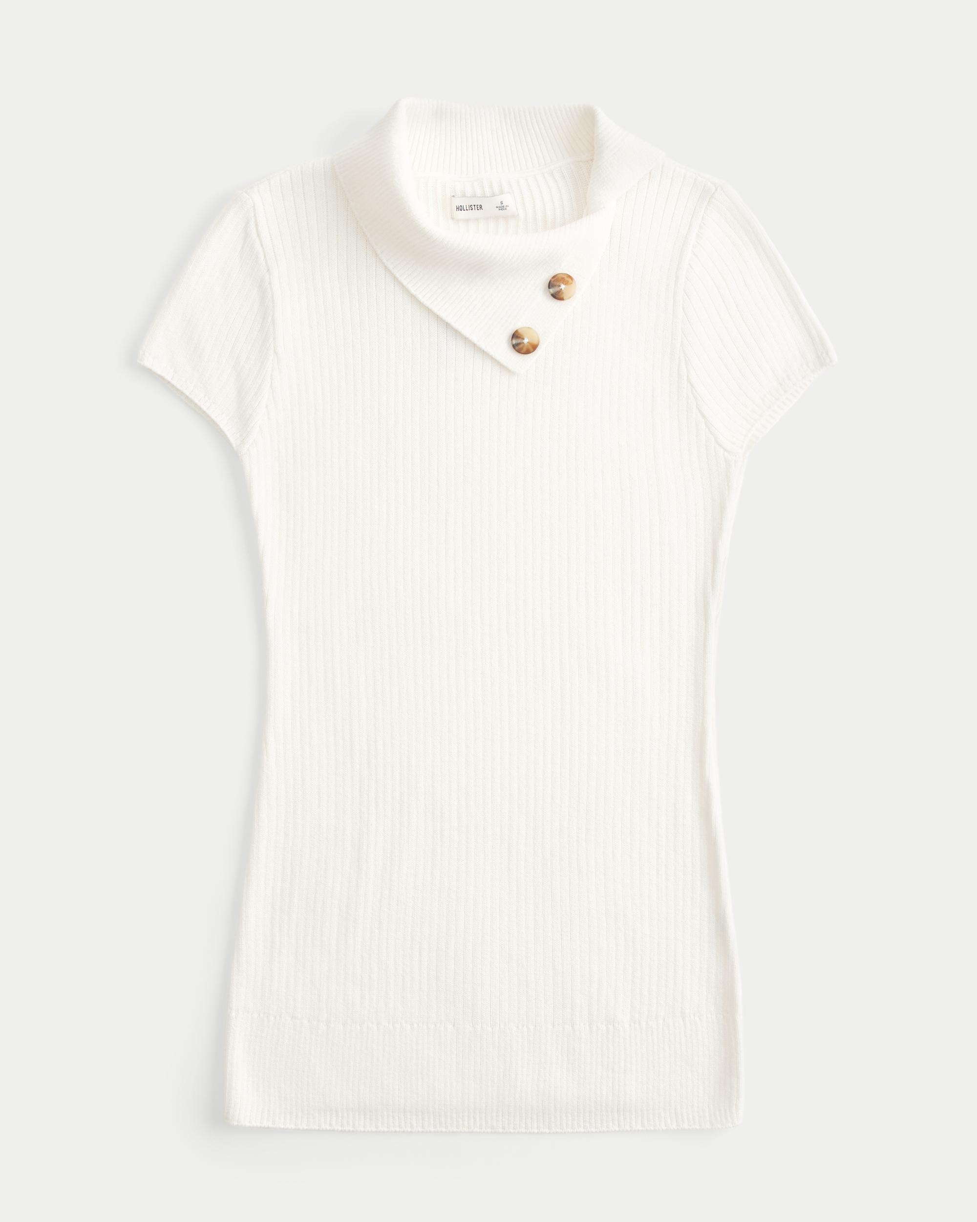 Short-Sleeve Tunic Sweater Product Image