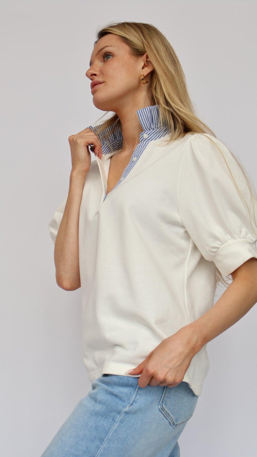 Ruffle Puff Sleeve Top Product Image
