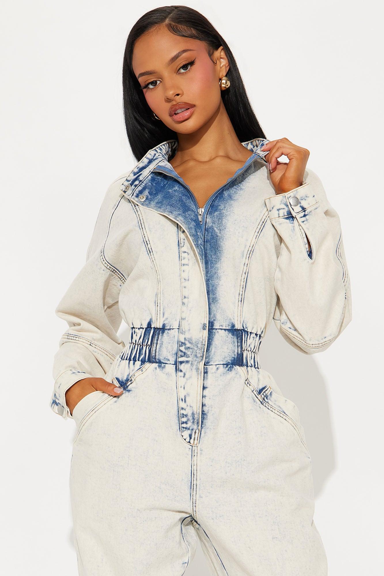 Chloey Denim Jumpsuit - Light Wash Product Image