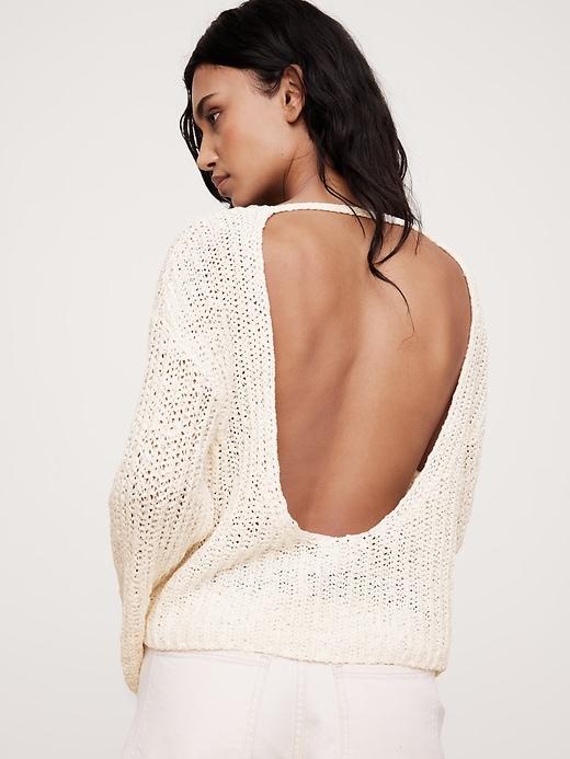 Oversized Scoop-Back Sweater Product Image