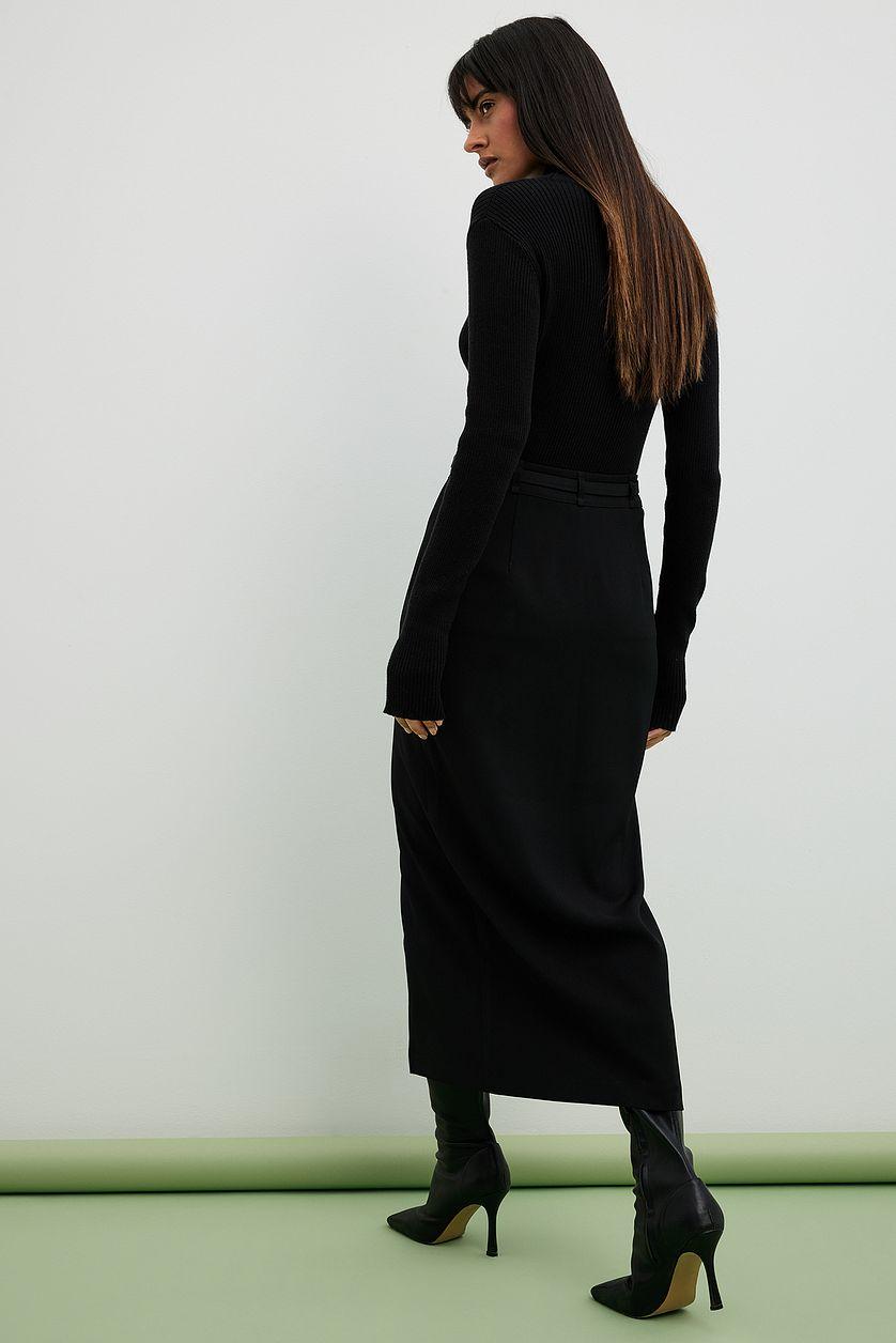 Belted Detail Midi Skirt Product Image