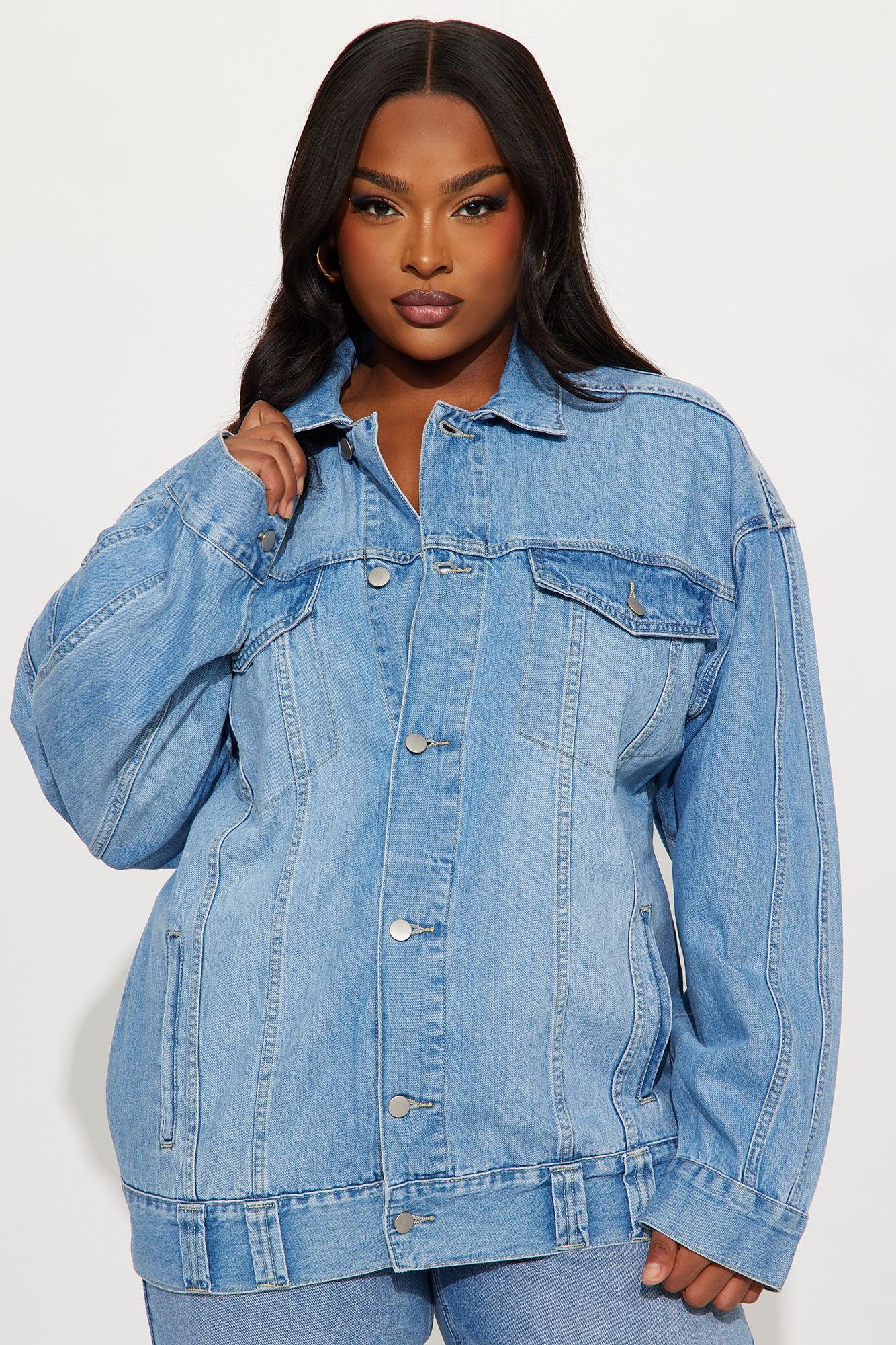 Maliyah Oversized Denim Jacket - Medium Wash Product Image