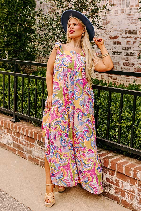Resort Radiance Paisley Maxi Dress Curves Product Image