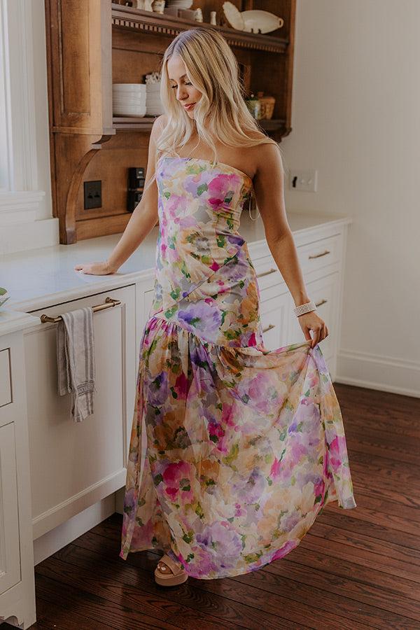 Sunkissed Moment Floral Maxi Dress in Primrose Yellow Product Image