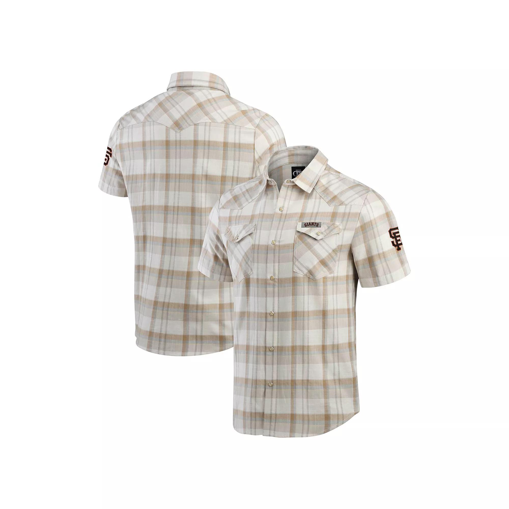 Men's Darius Rucker Collection by Fanatics Gray San Francisco Giants Plaid Full-Snap Shirt,  Product Image