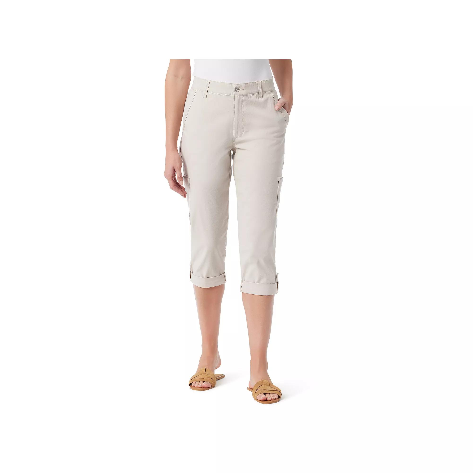 Petite Gloria Vanderbilt Cargo Capris, Womens Product Image
