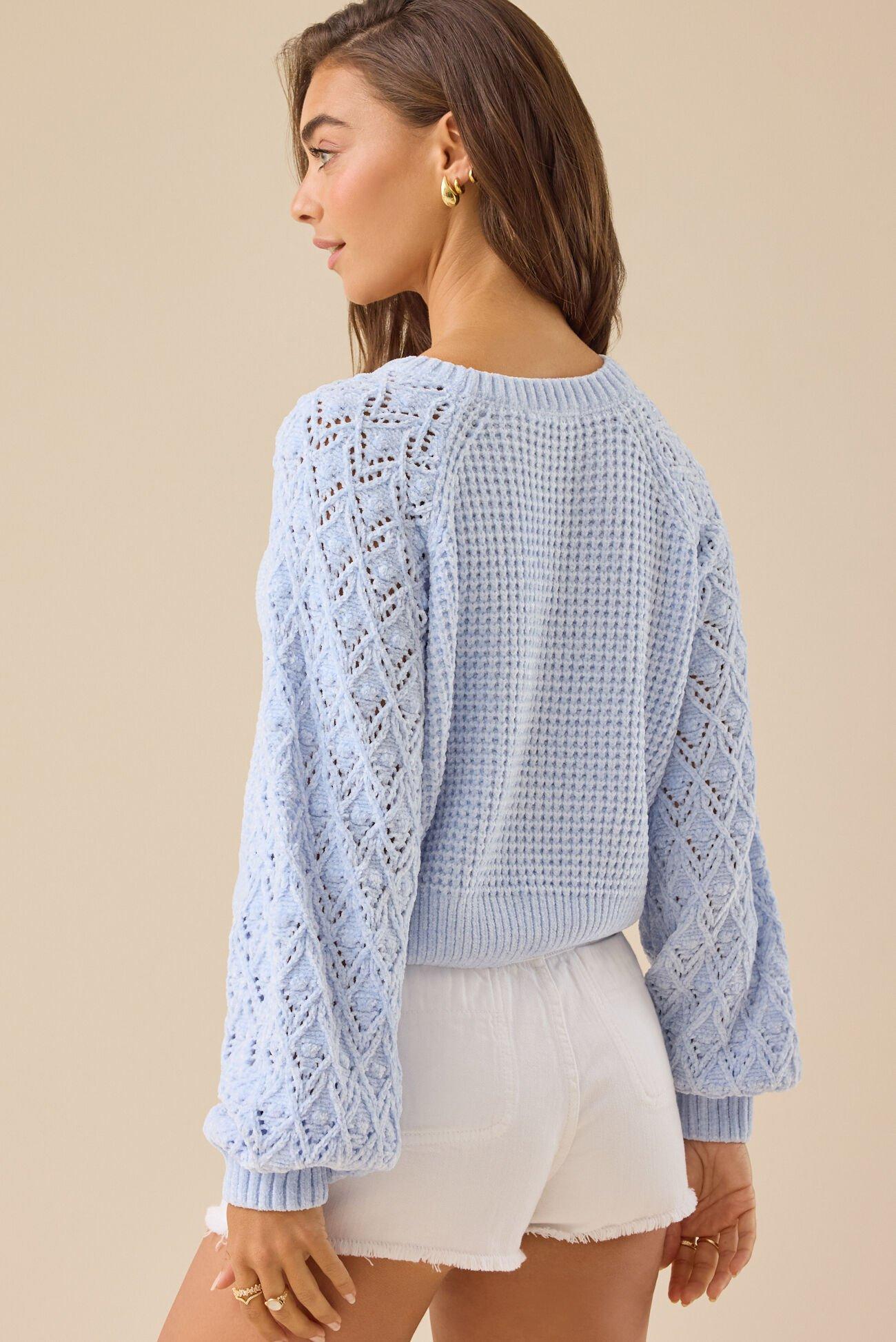 Hailey Chenille Pointelle Sweater Product Image