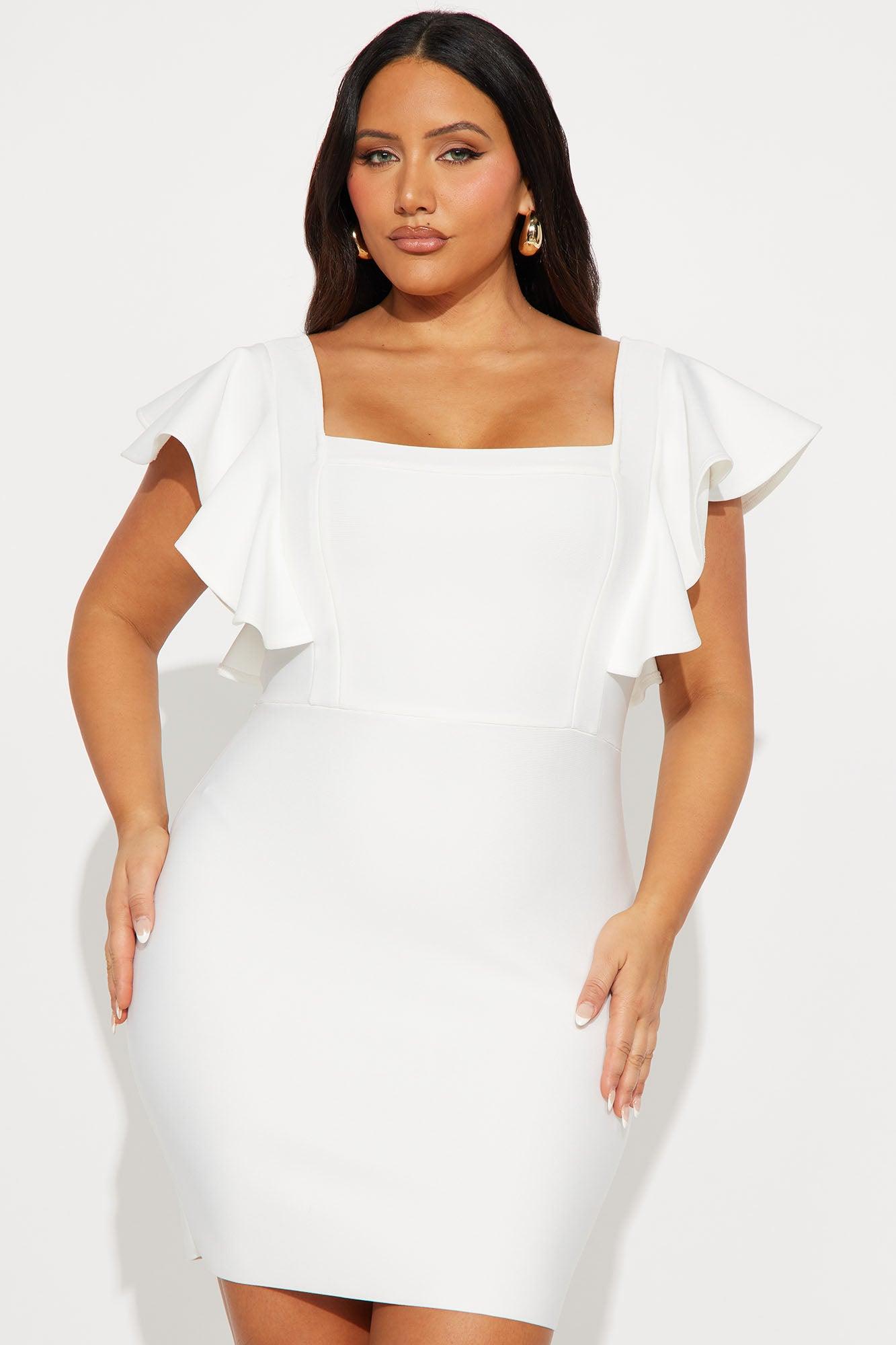 Elyse Bandage Mini Dress - White Female Product Image