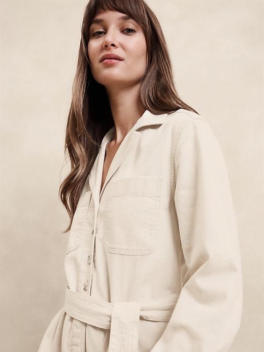 Tailored Denim Jumpsuit Product Image