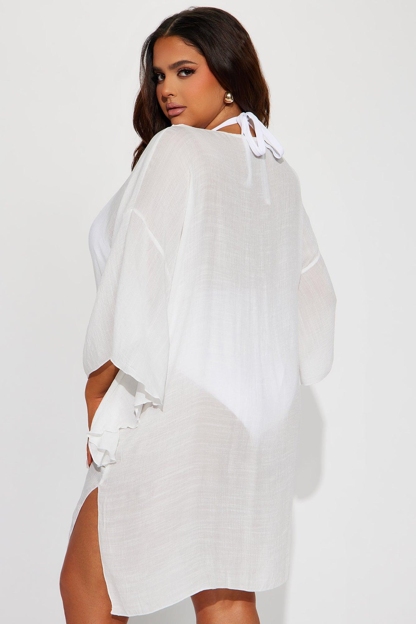 Theresa Crochet Cover Up Dress - White Product Image