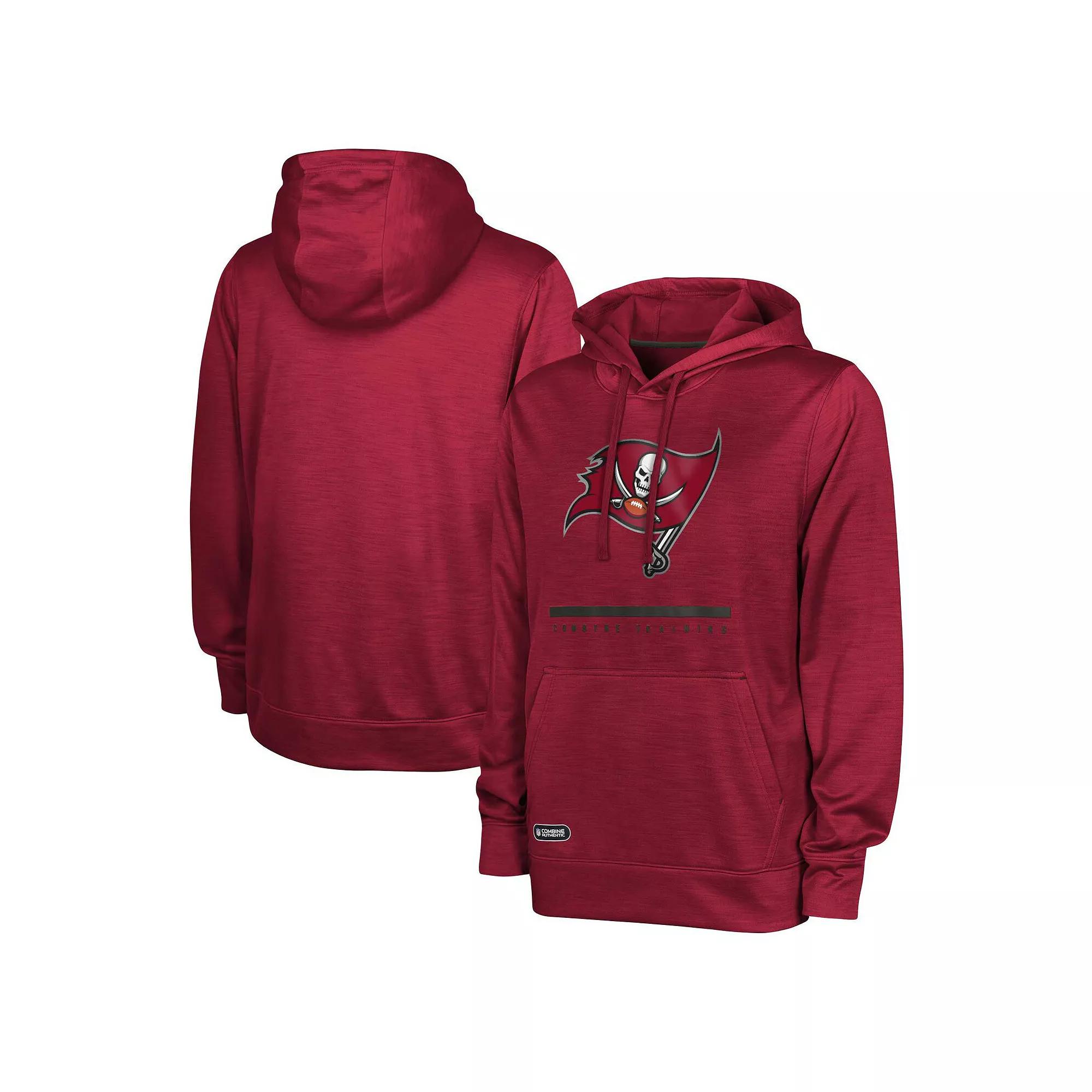 Men's Red Tampa Bay Buccaneers Speed Drill Streak Pullover Hoodie,  Product Image