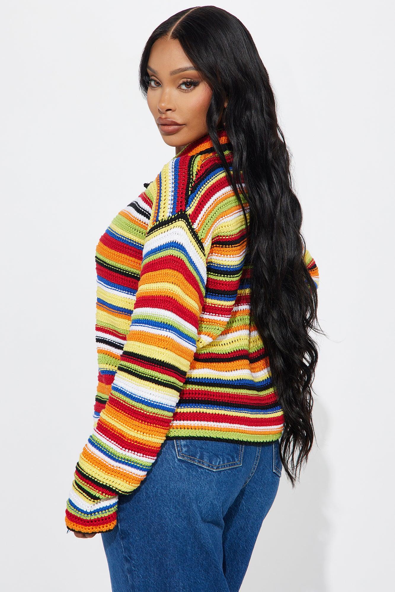 Vivid Dreams Crochet Cardigan - Multi Color Product Image