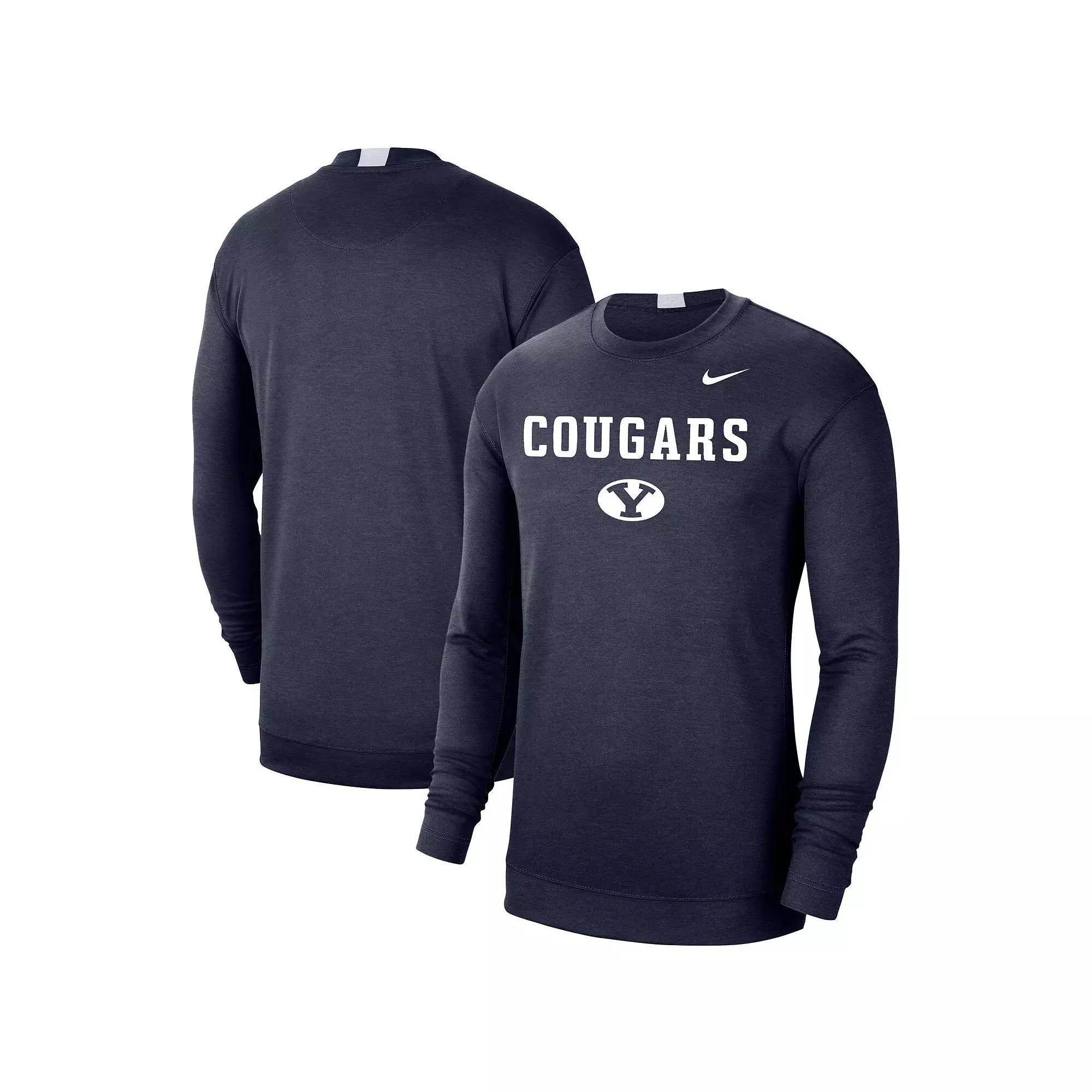 Men's Nike Navy BYU Cougars Spotlight Long Sleeve T-Shirt, Size: XL, Blue Product Image