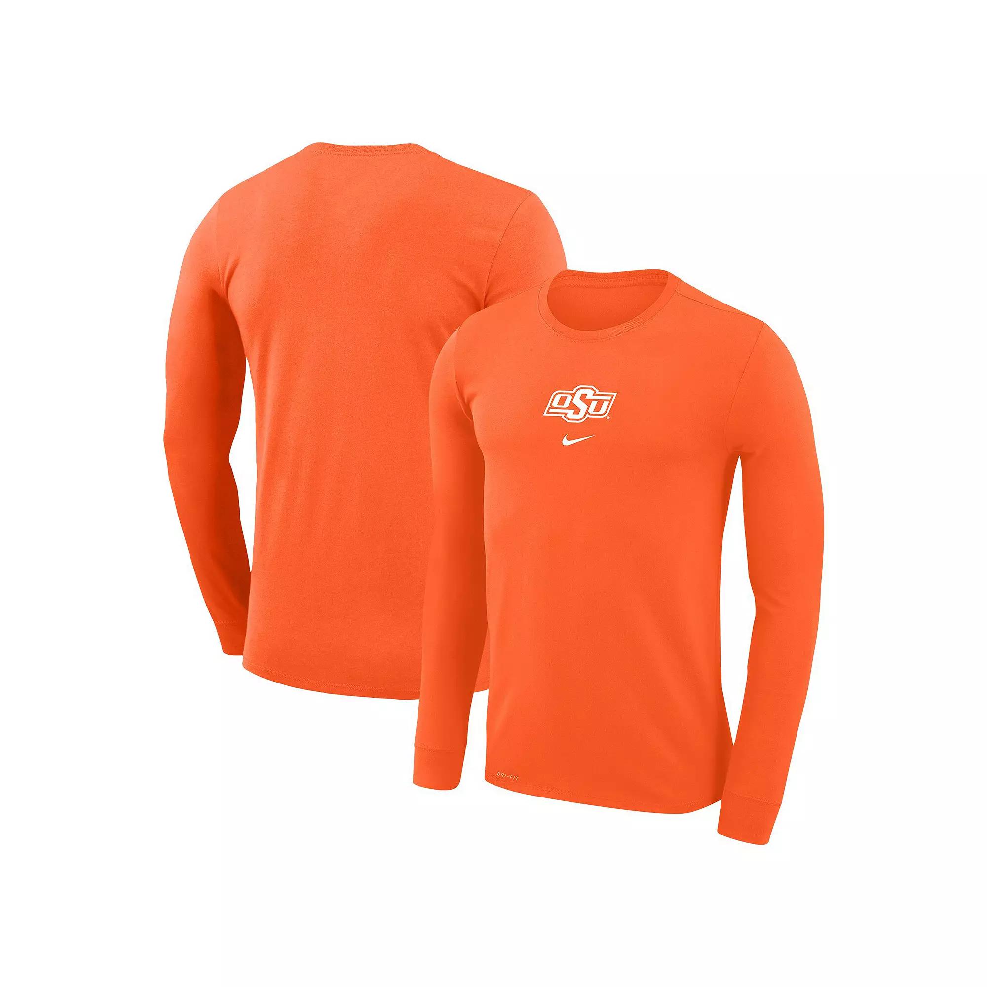 Men's Nike Orange Oklahoma State Cowboys Basketball Shootaround Long Sleeve T-Shirt,  Product Image