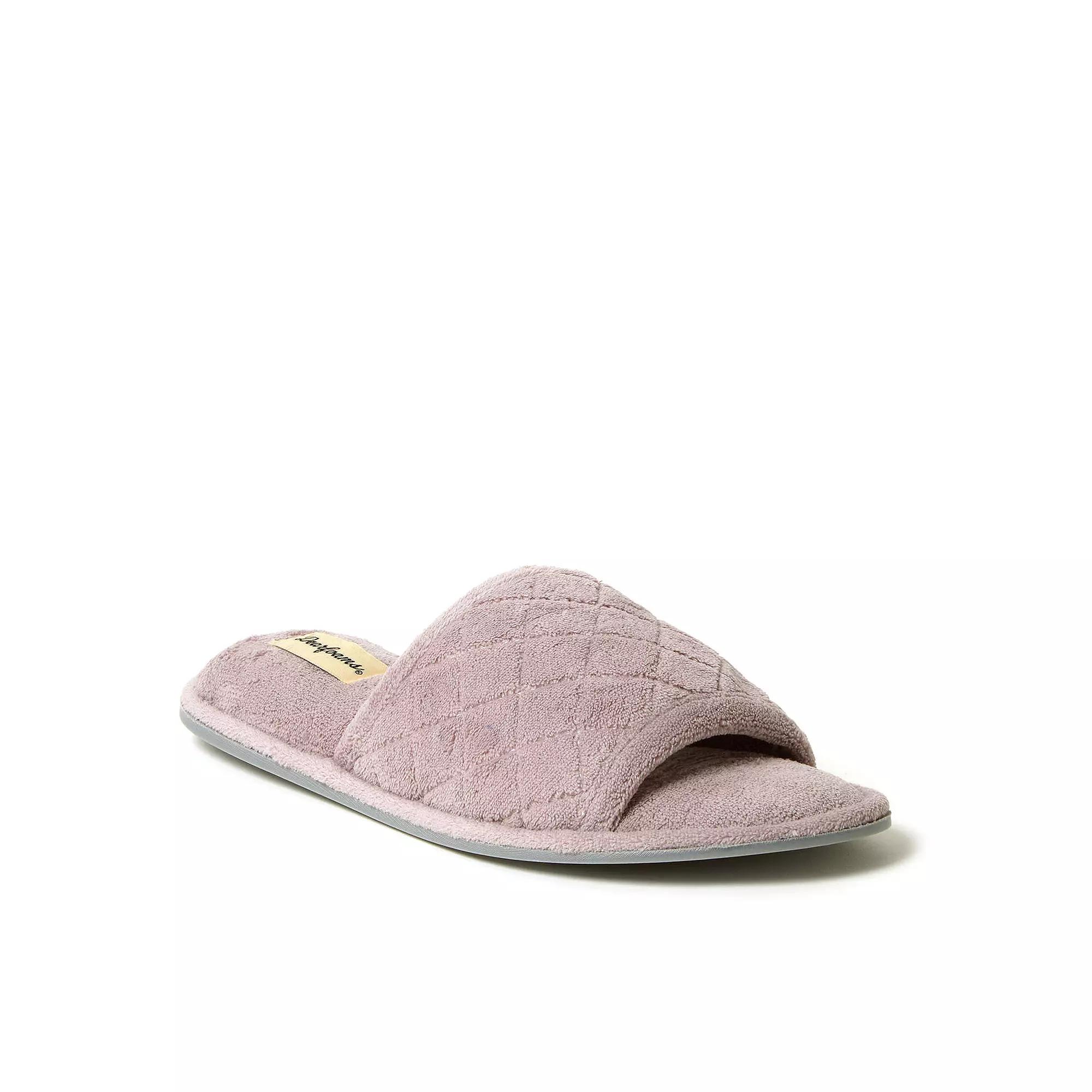 Dearfoams Microfiber Terry Quilted Women's Slide Slippers,  Product Image