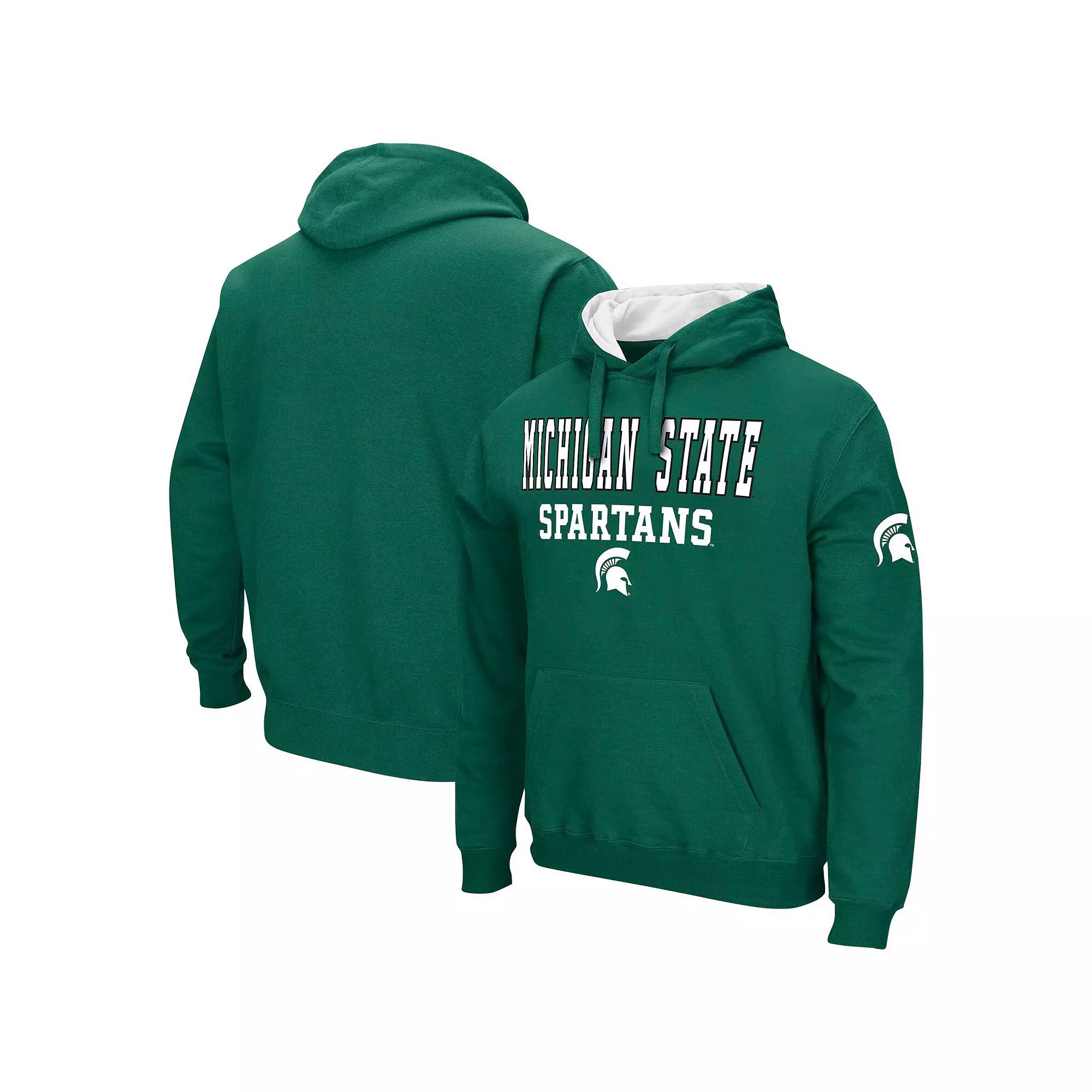 Men's Colosseum Green Michigan State Spartans Sunrise Pullover Hoodie,  Product Image