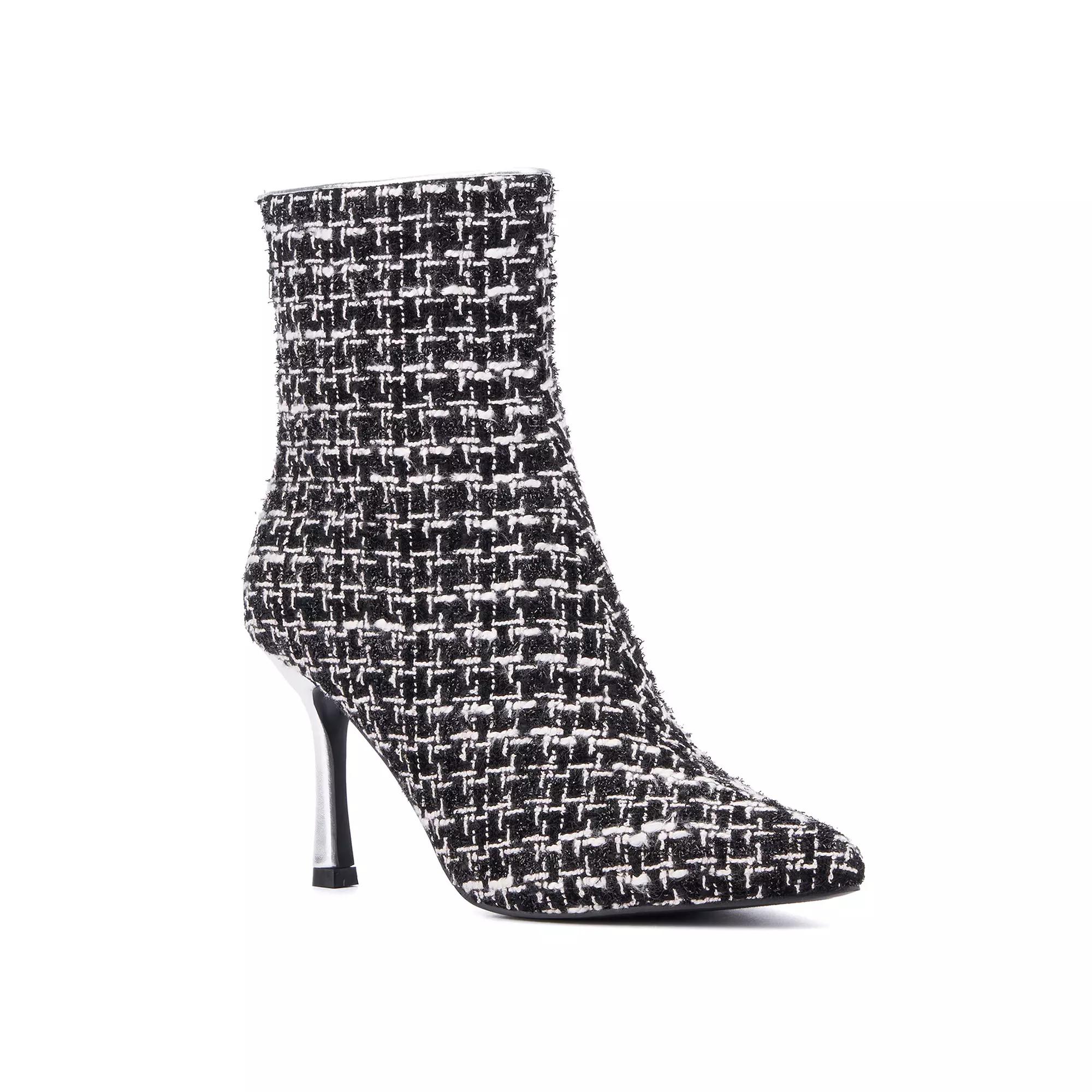 New York & Company Ricki Women's Metallic Ankle Boots, Size: 8, Black Gold Product Image