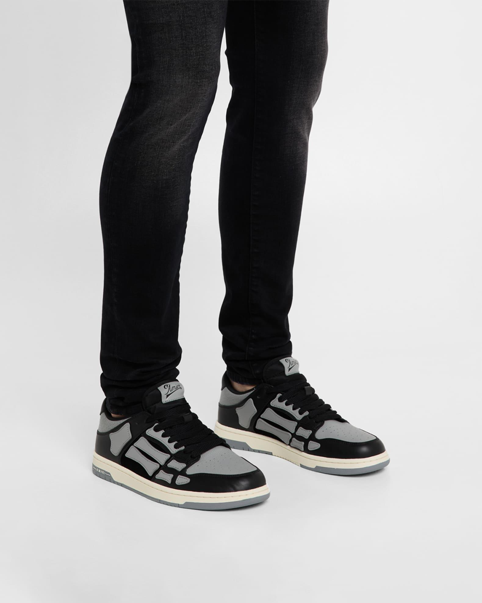 Mens Skel Low-Top Two-Tone Leather Sneakers Product Image