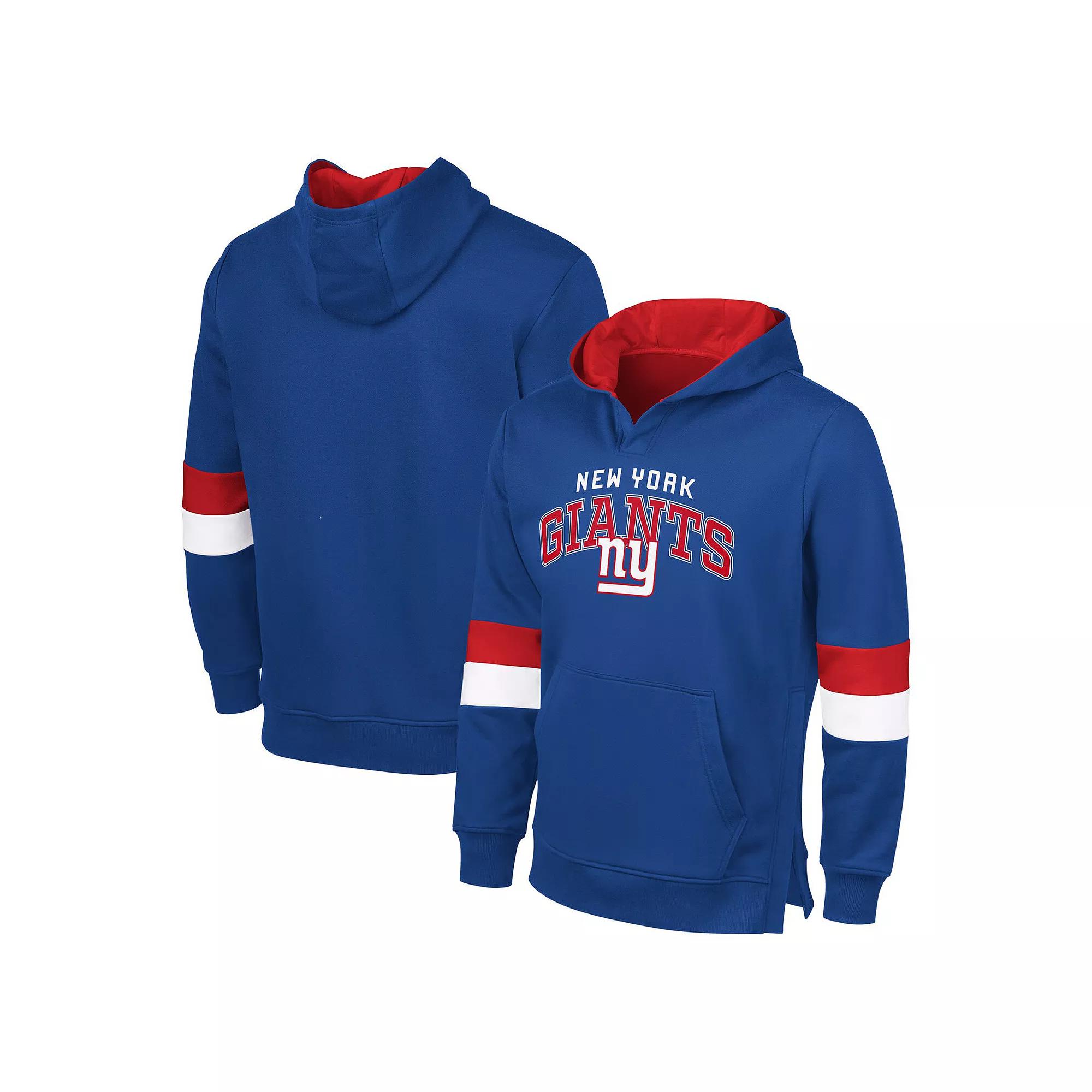 Men's G-III Sports by Carl Banks Royal/Red New York Giants Adaptive Faceoff Pullover Hoodie, Size: XL, Blue Product Image
