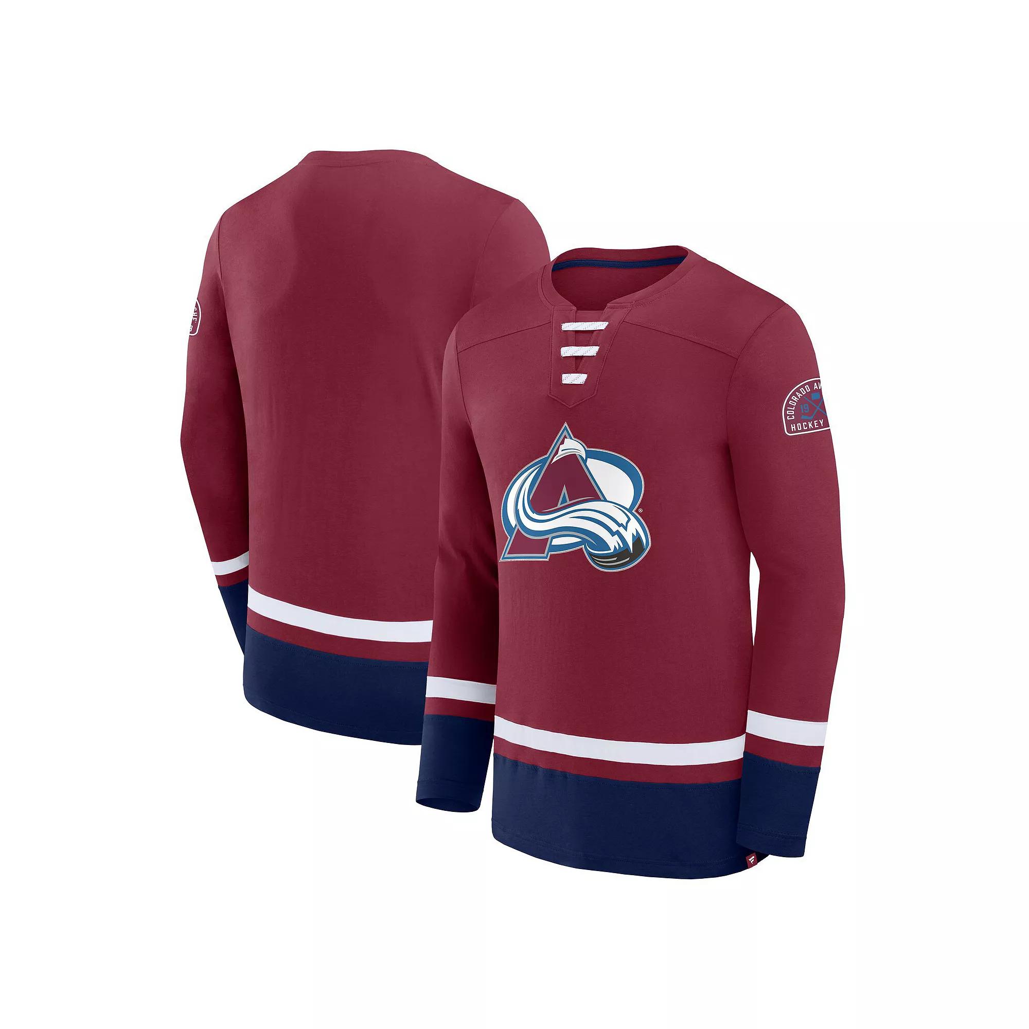 Men's Fanatics Burgundy Colorado Avalanche High Point Long Sleeve T-Shirt,  Product Image