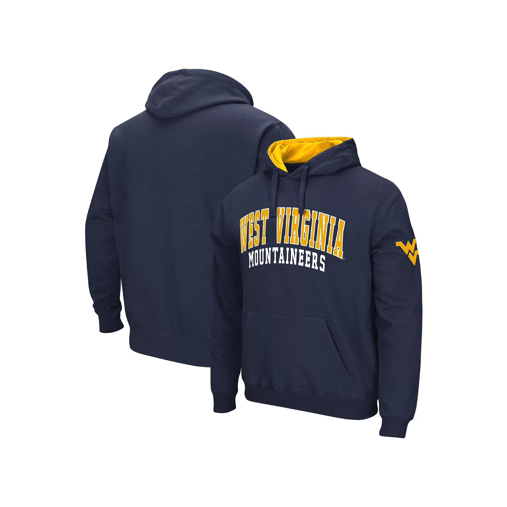 Men's Colosseum Navy West Virginia Mountaineers Double Arch Pullover Hoodie,  Product Image