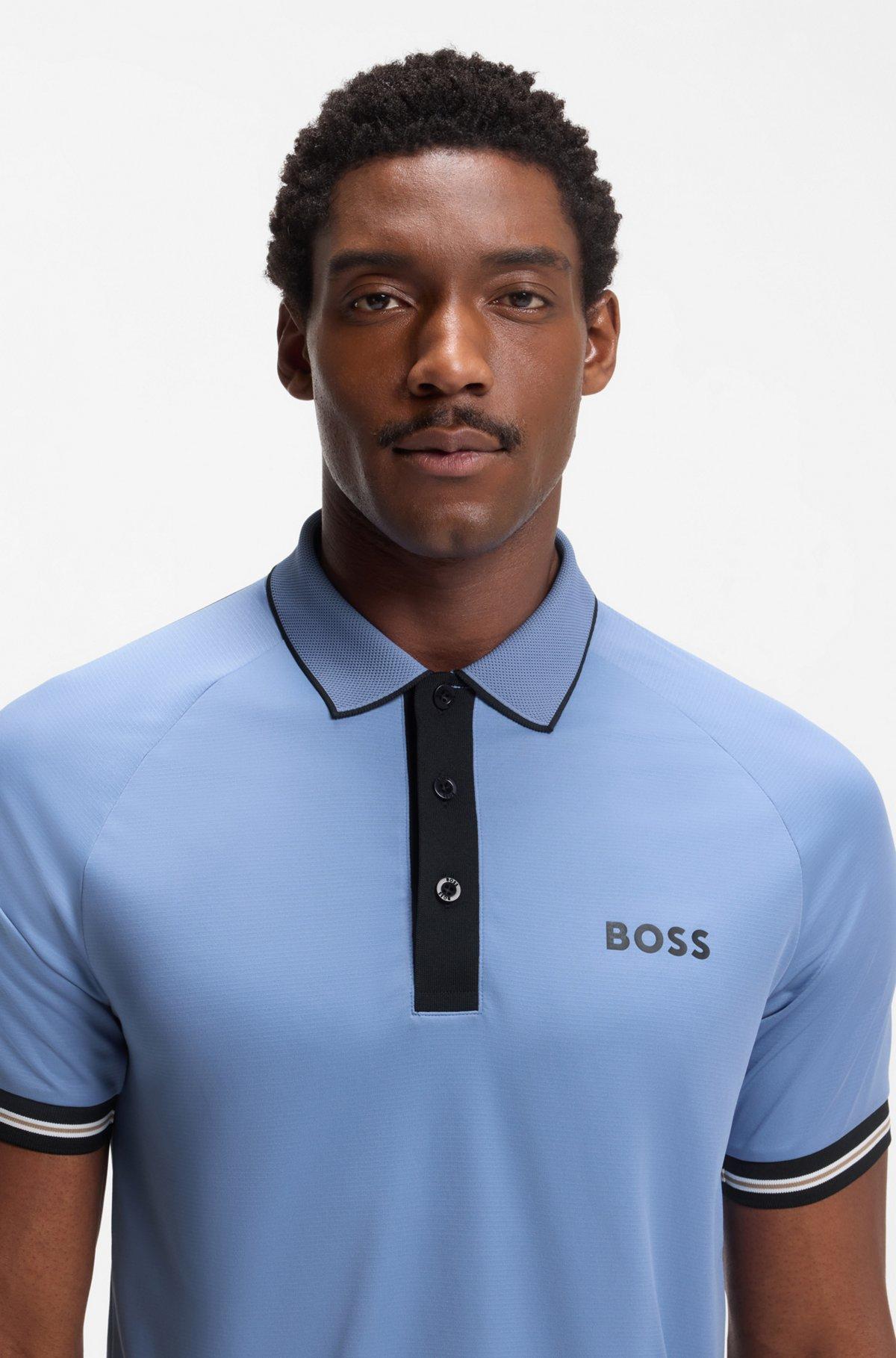 Active slim-fit polo shirt with moisture management Product Image