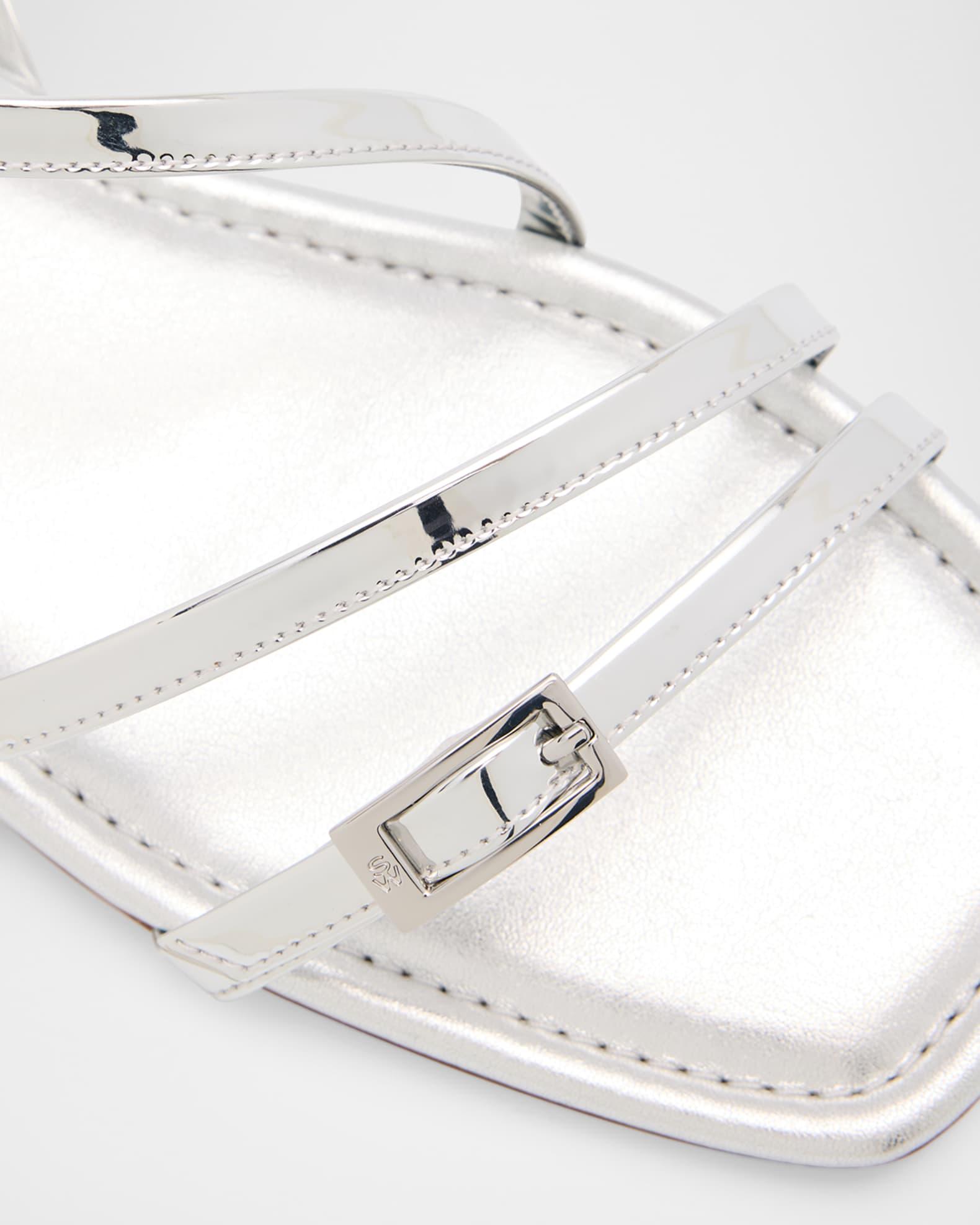 Georgie Metallic Strappy Flat Sandals Product Image