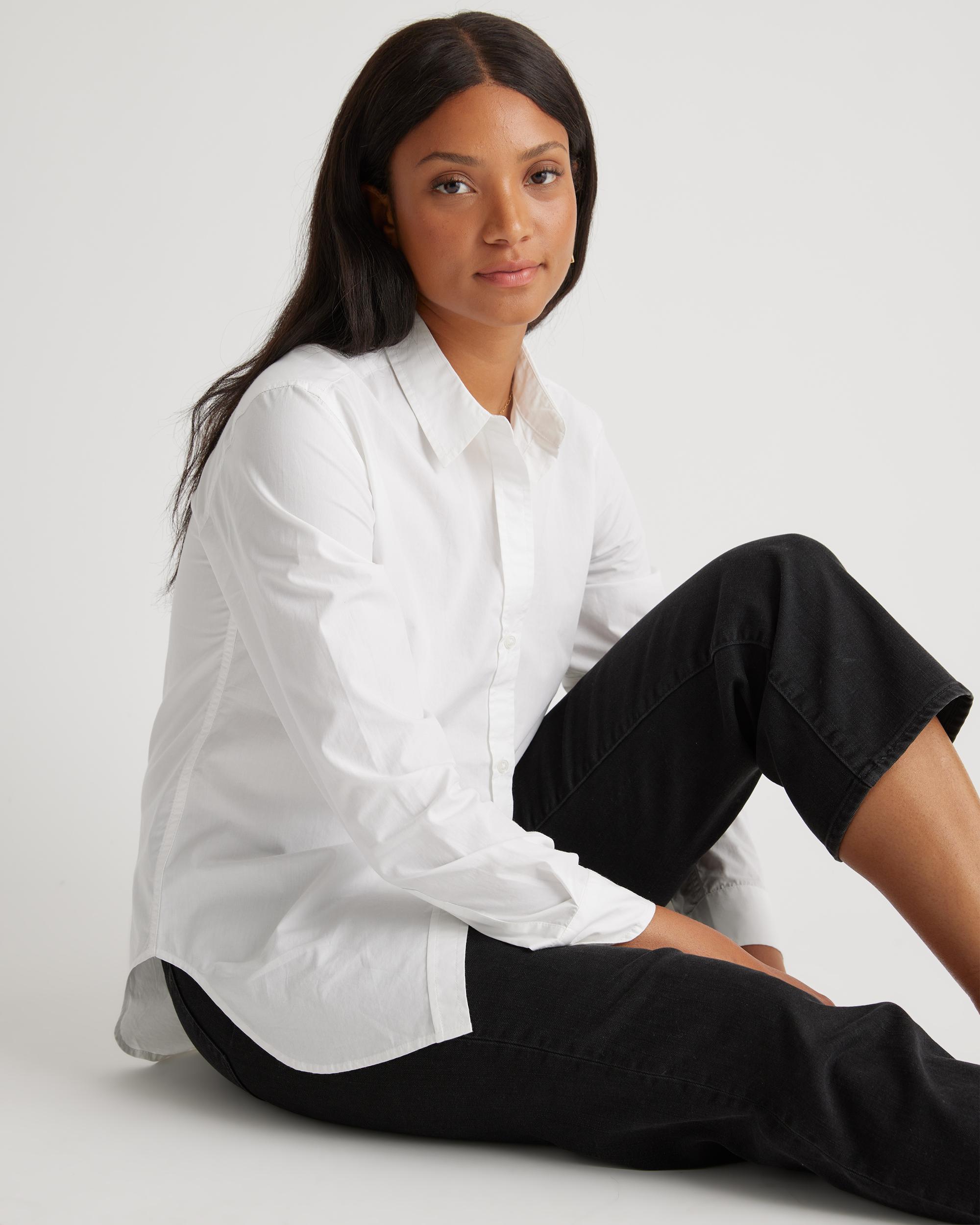 Quince | Women's Poplin Long Sleeve Shirt Organic Cotton Product Image