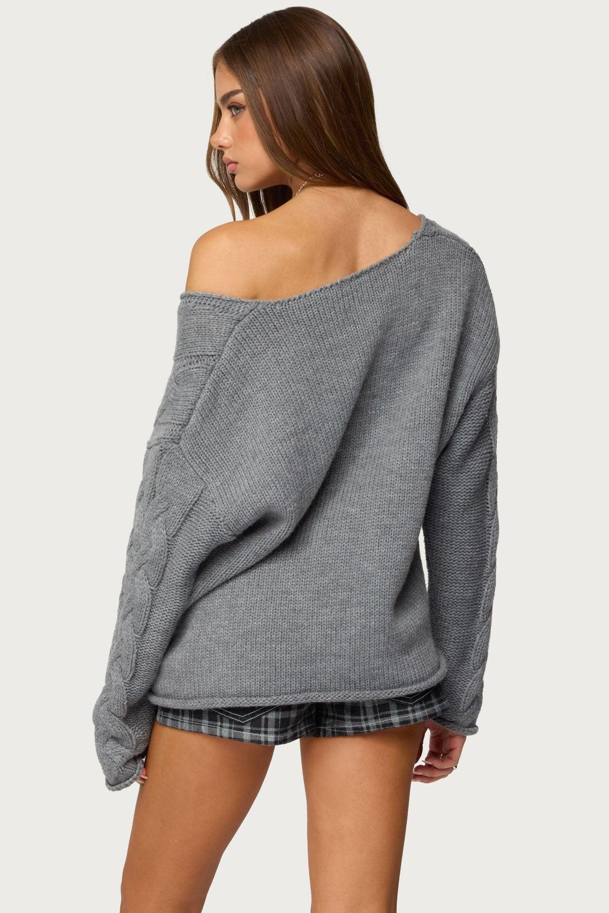 Inga Oversized Cable Knit Sweater Product Image