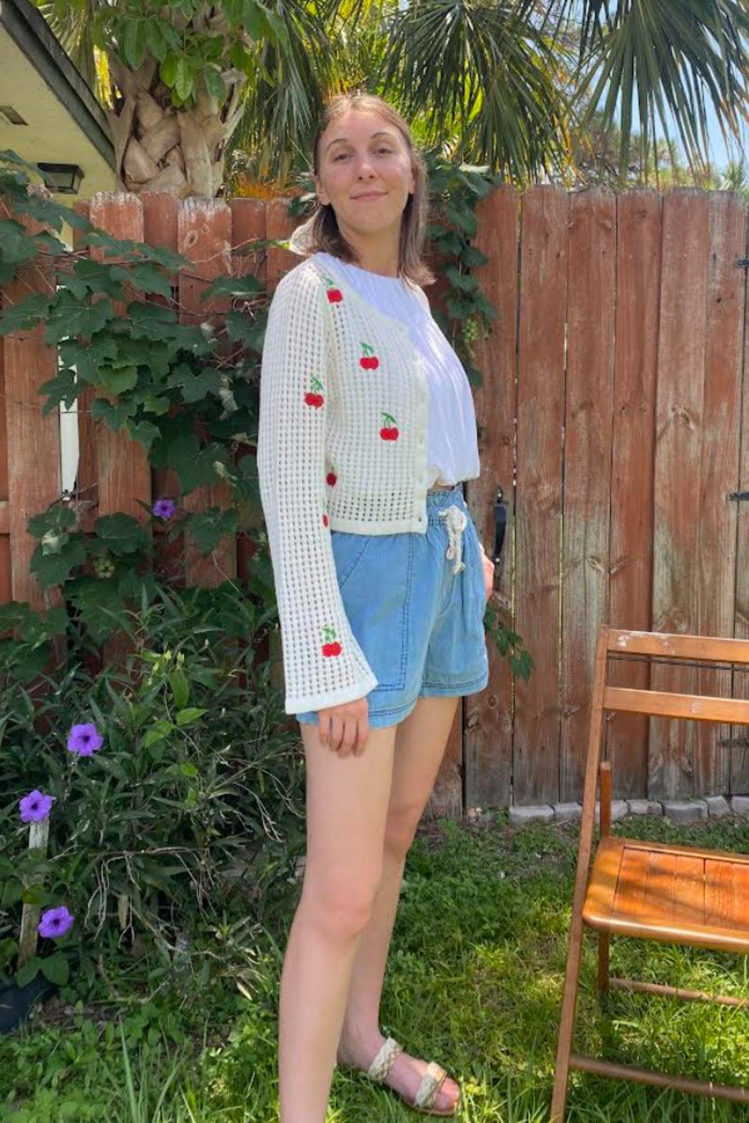 Cherry! Crochet Cardigan Product Image