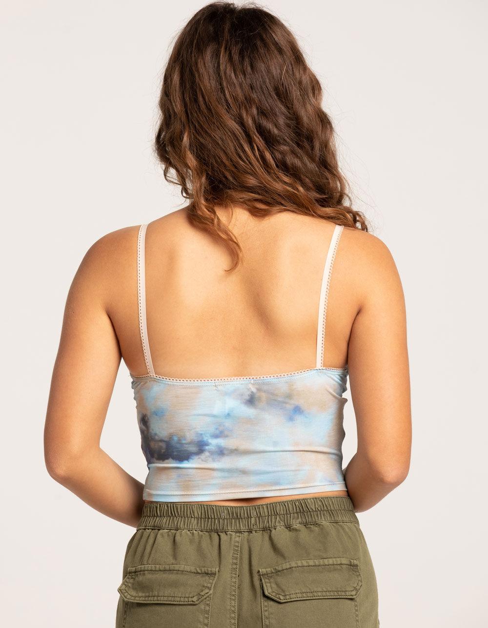 FULL TILT Cinch Tie Dye Womens Cami - BLUE COMBO Product Image
