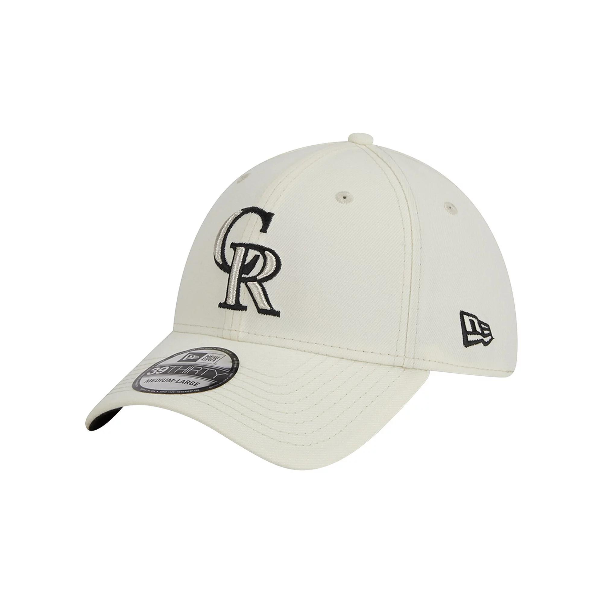 Men's New Era Cream Colorado Rockies Chrome Team Classic 39THIRTY Flex Hat,  Product Image