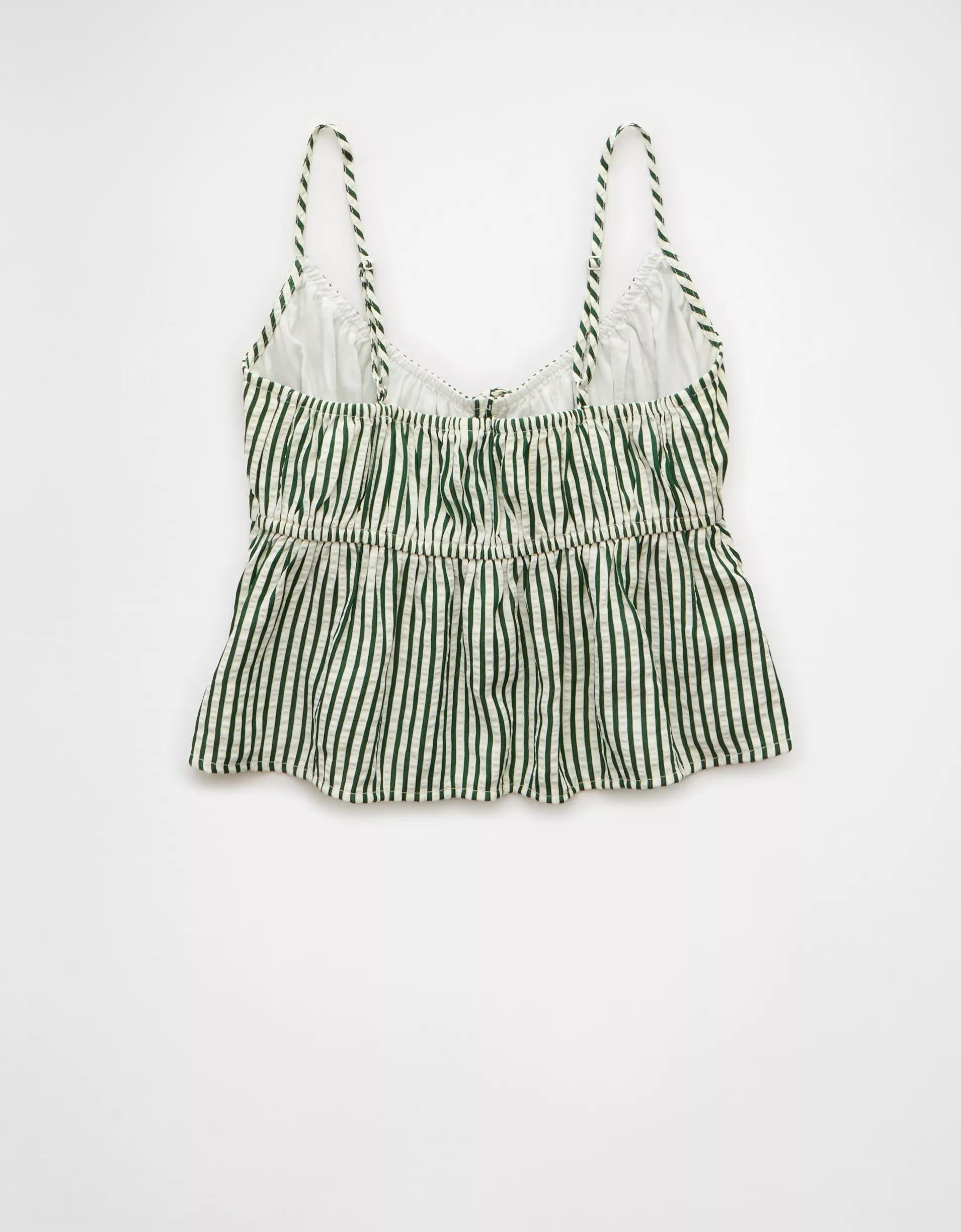 AE Tie Front Seersucker Cami Product Image