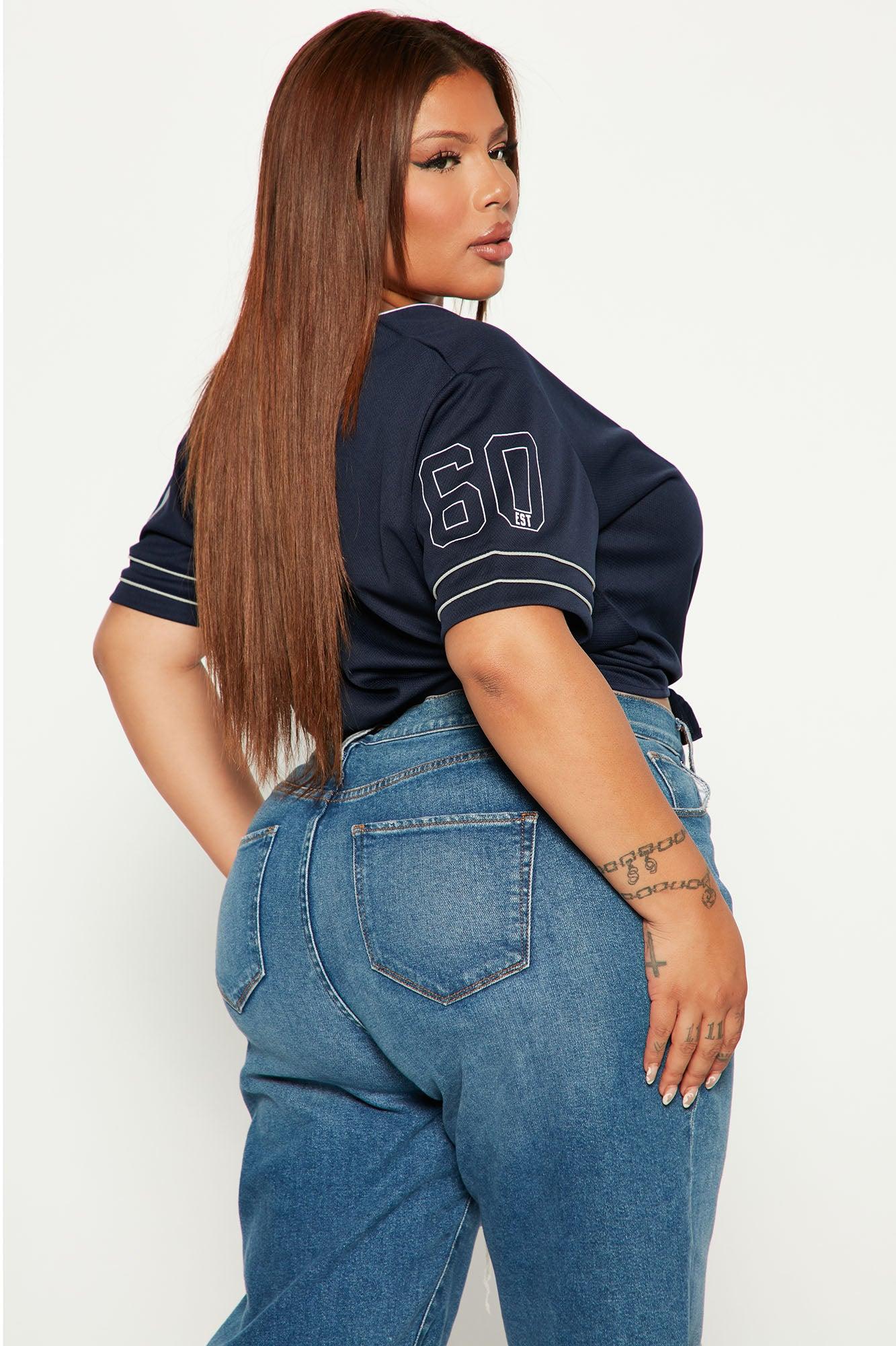 Dallas Cowboys Tie Front Top - Navy Female Product Image