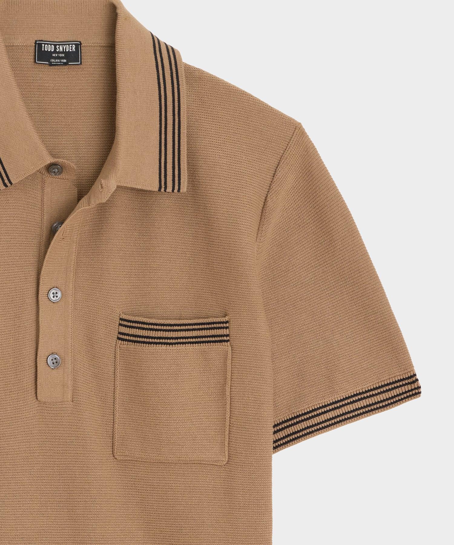 Tipped Waffle Sweater Polo Product Image