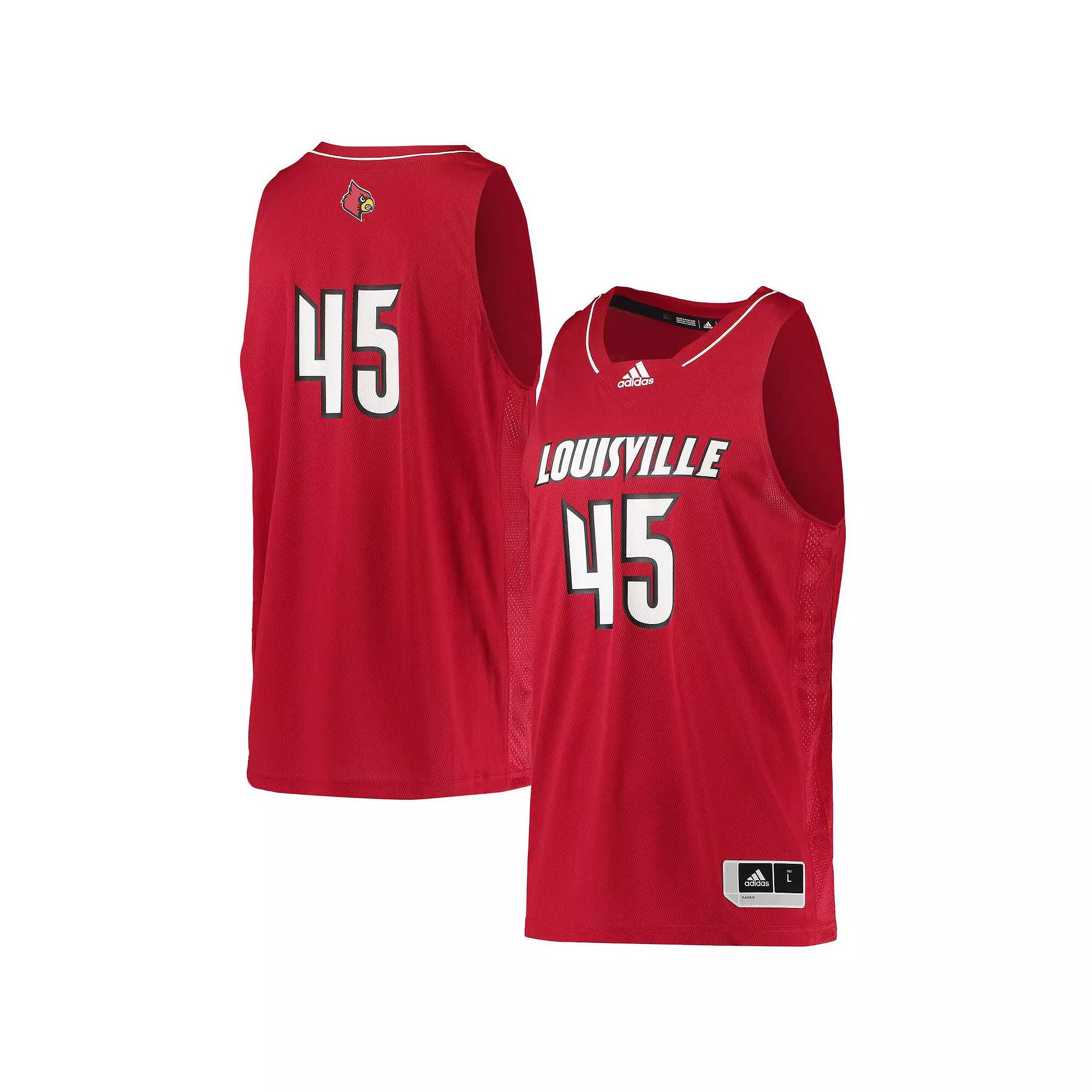 Men's adidas #45 Red Louisville Cardinals Swingman Basketball Jersey,  Product Image
