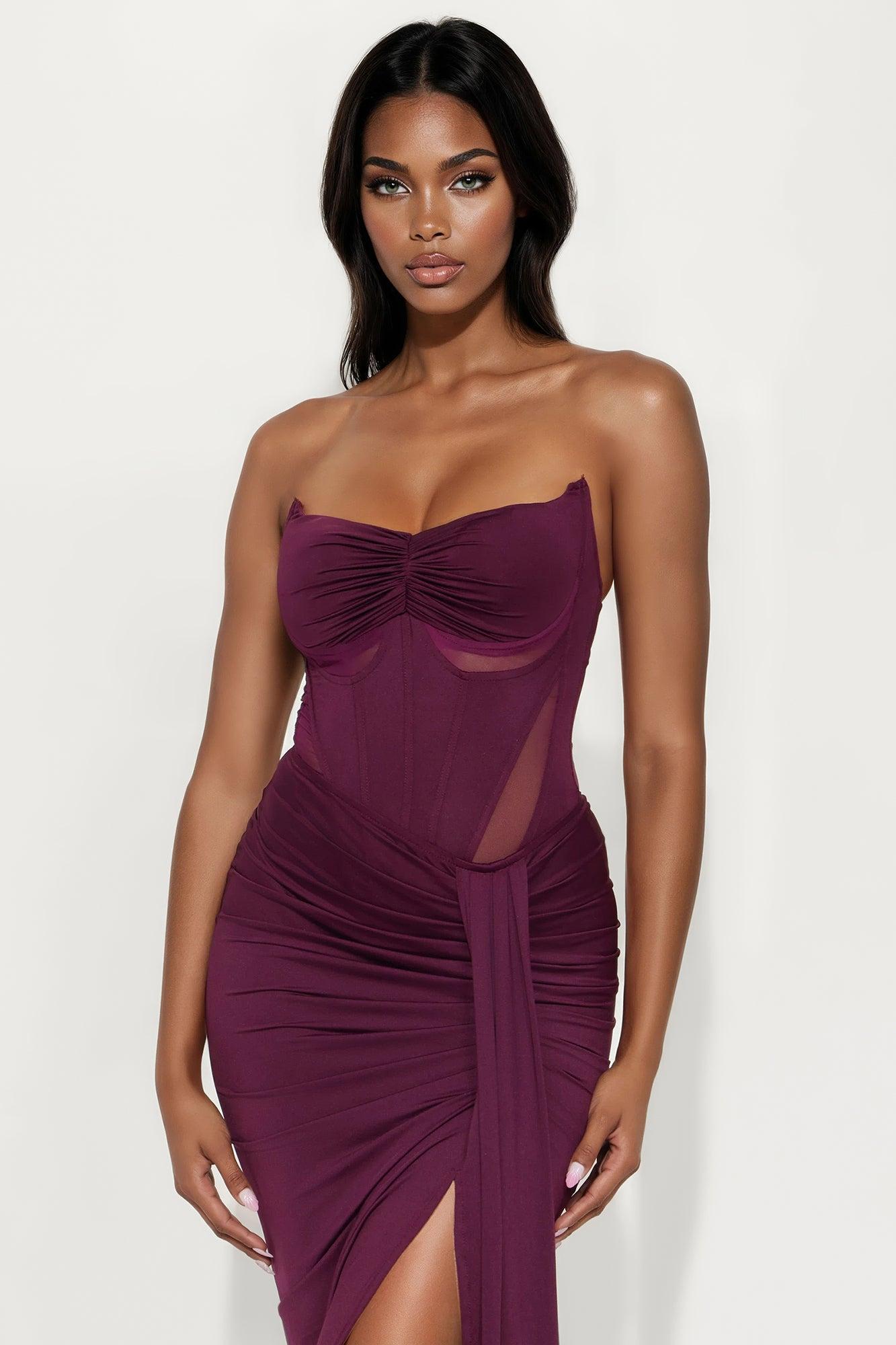 Maxed Out Skirt Set - Burgundy Female Product Image