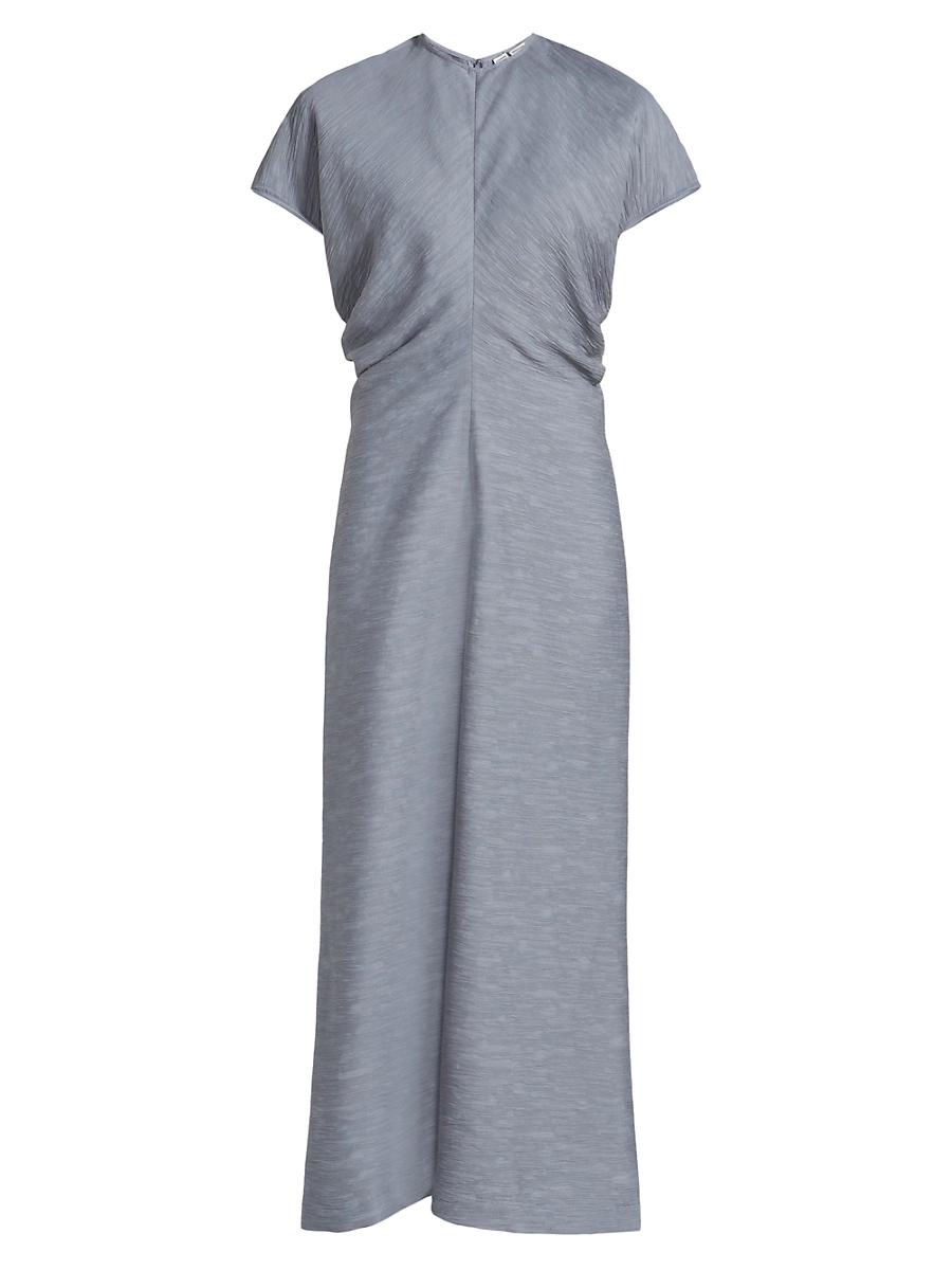 Womens Crinkled Slouch-Waist Midi-Dress Product Image