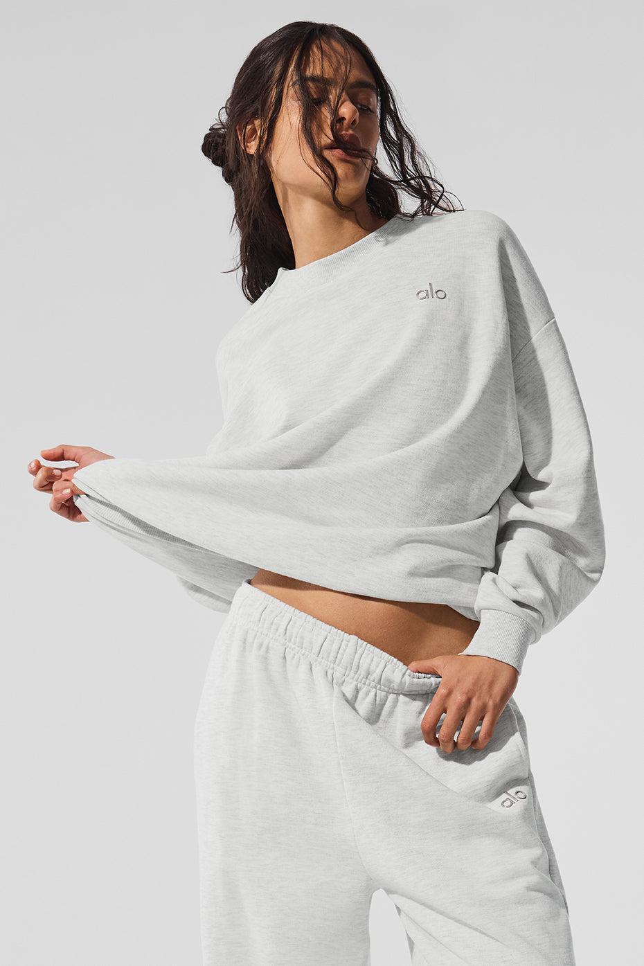 Accolade Crew Neck Pullover - White Heather Product Image