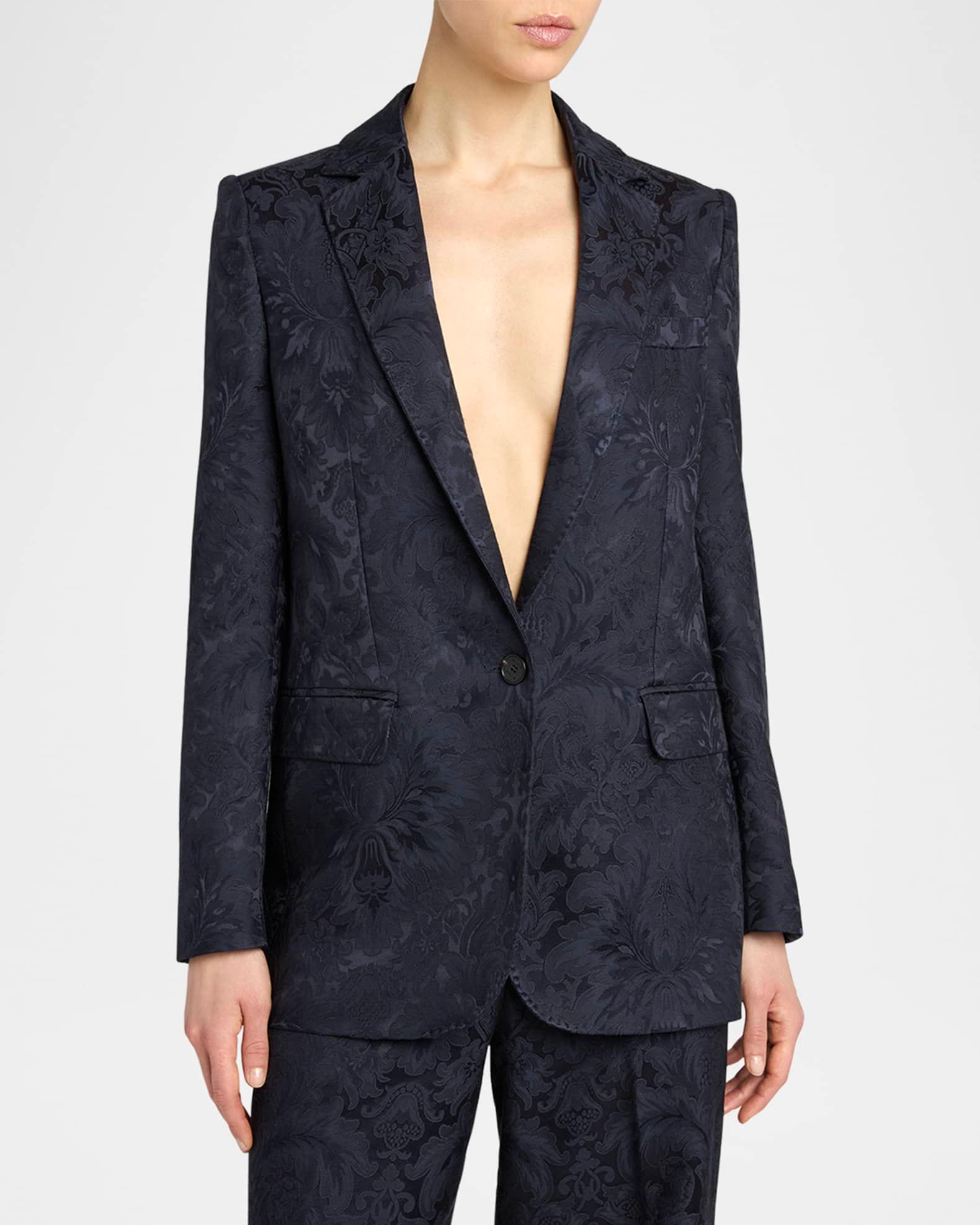 Single-Breasted Brocade Jacket Product Image