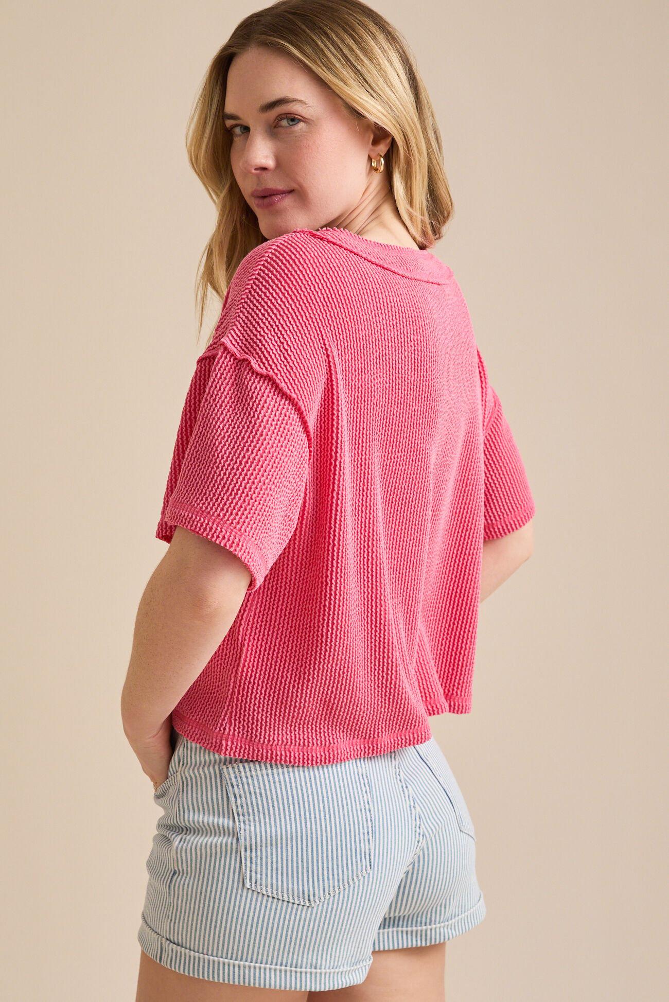 Ada Ribbed Boxy Tee Product Image