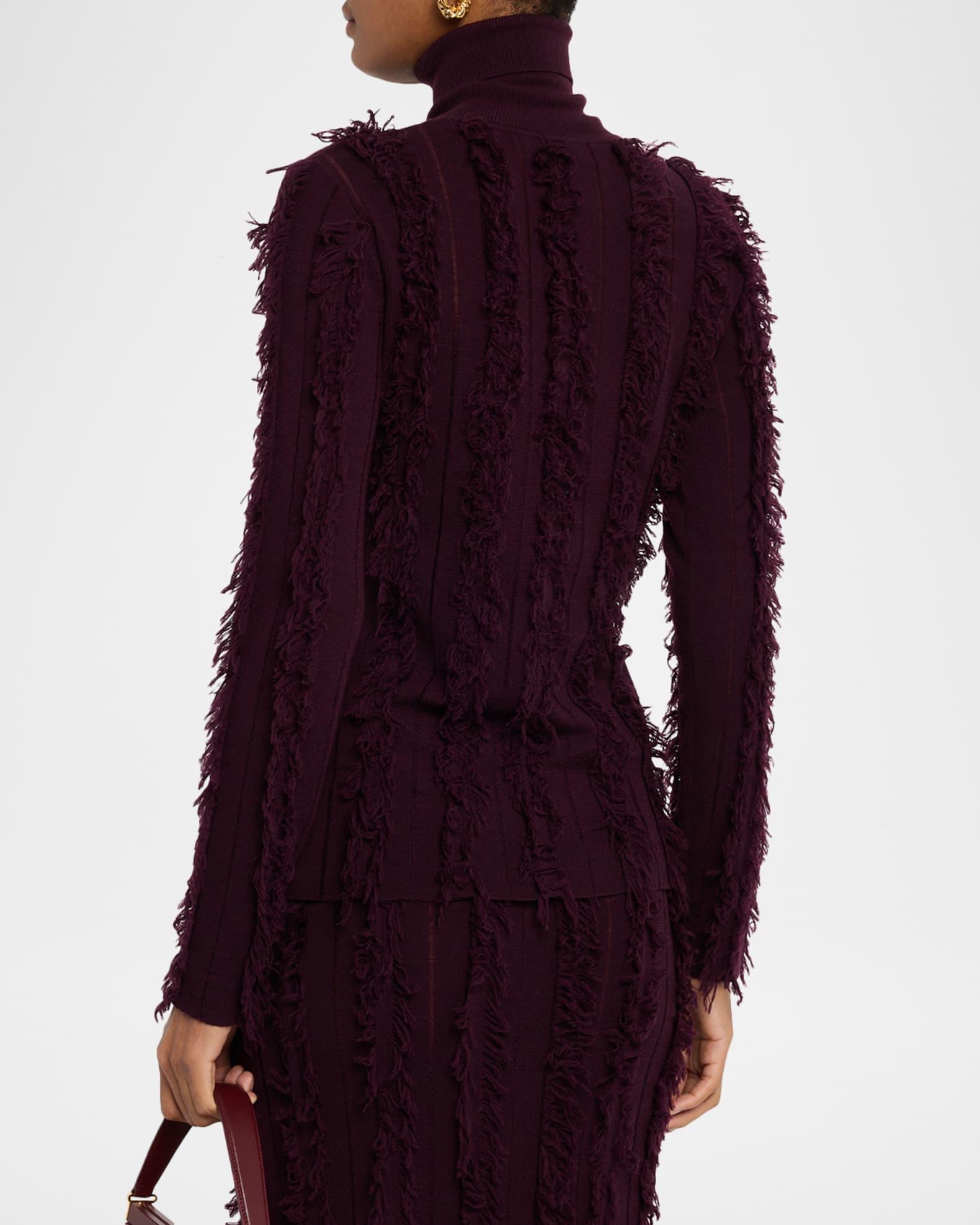 Evangeline Fringed Knit Maxi Pencil Skirt Product Image