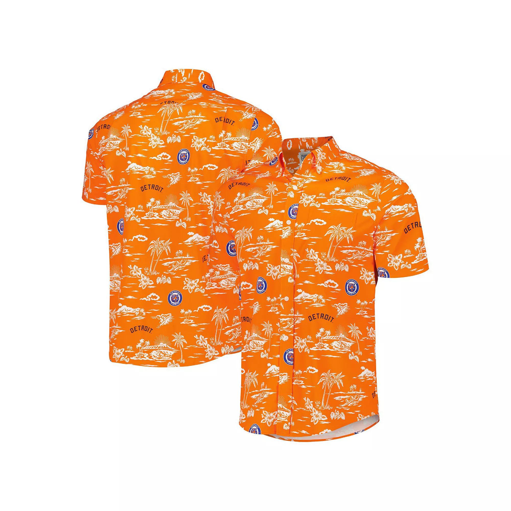 Men's Reyn Spooner Orange Detroit Tigers Kekai Button-Down Shirt,  Product Image