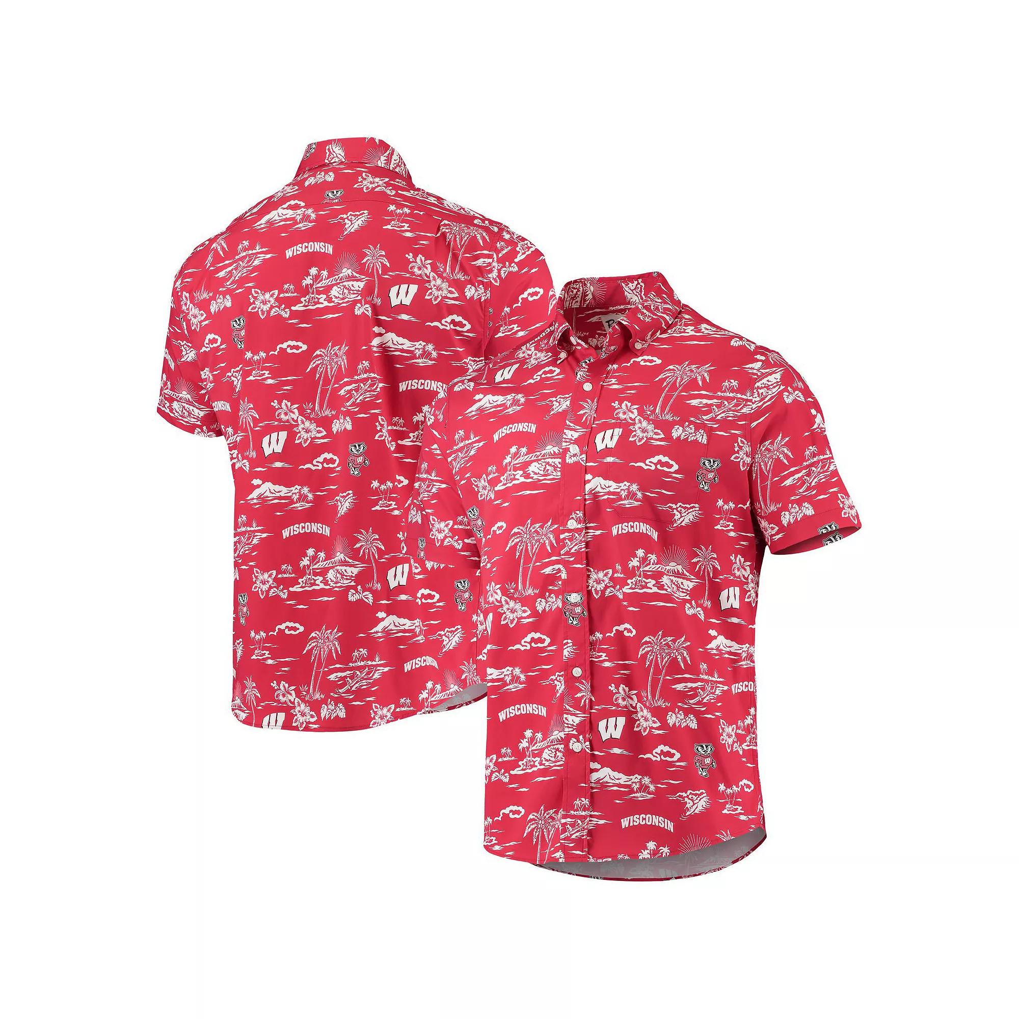 Men's Reyn Spooner Red Wisconsin Badgers Classic Button-Down Shirt, Size: 2XL Product Image