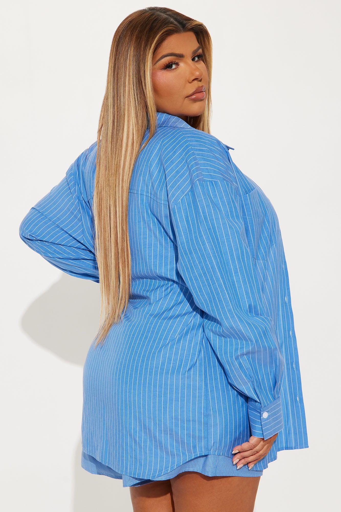 Polly 3 Piece Short Set - Blue/combo Product Image