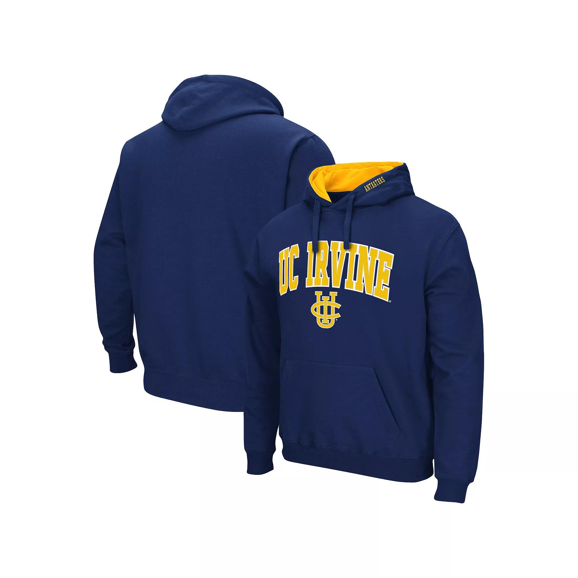 Men's Colosseum Navy Marquette Golden Eagles Arch and Logo Pullover Hoodie,  Product Image