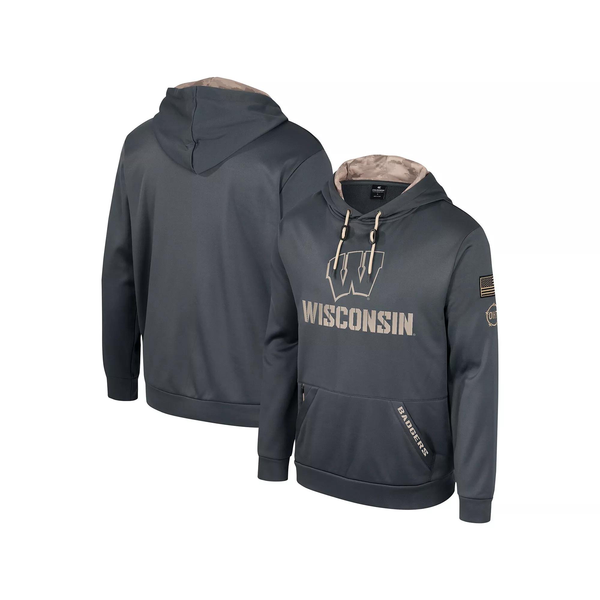Men's Colosseum Charcoal Alabama Crimson Tide OHT Military Appreciation Pullover Hoodie,  Product Image
