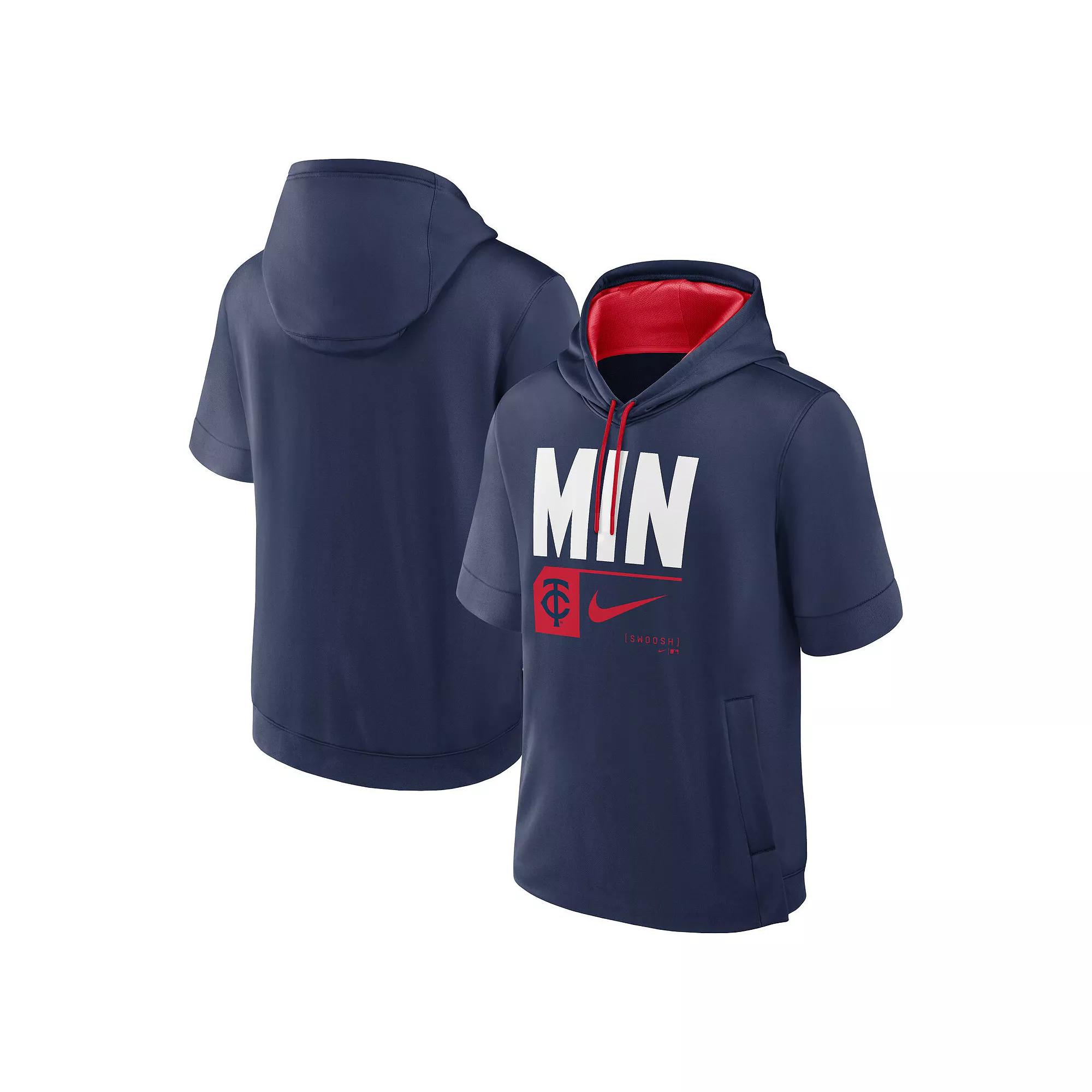 Men's Nike Royal Toronto Blue Jays Tri Code Lockup Short Sleeve Pullover Hoodie,  Product Image