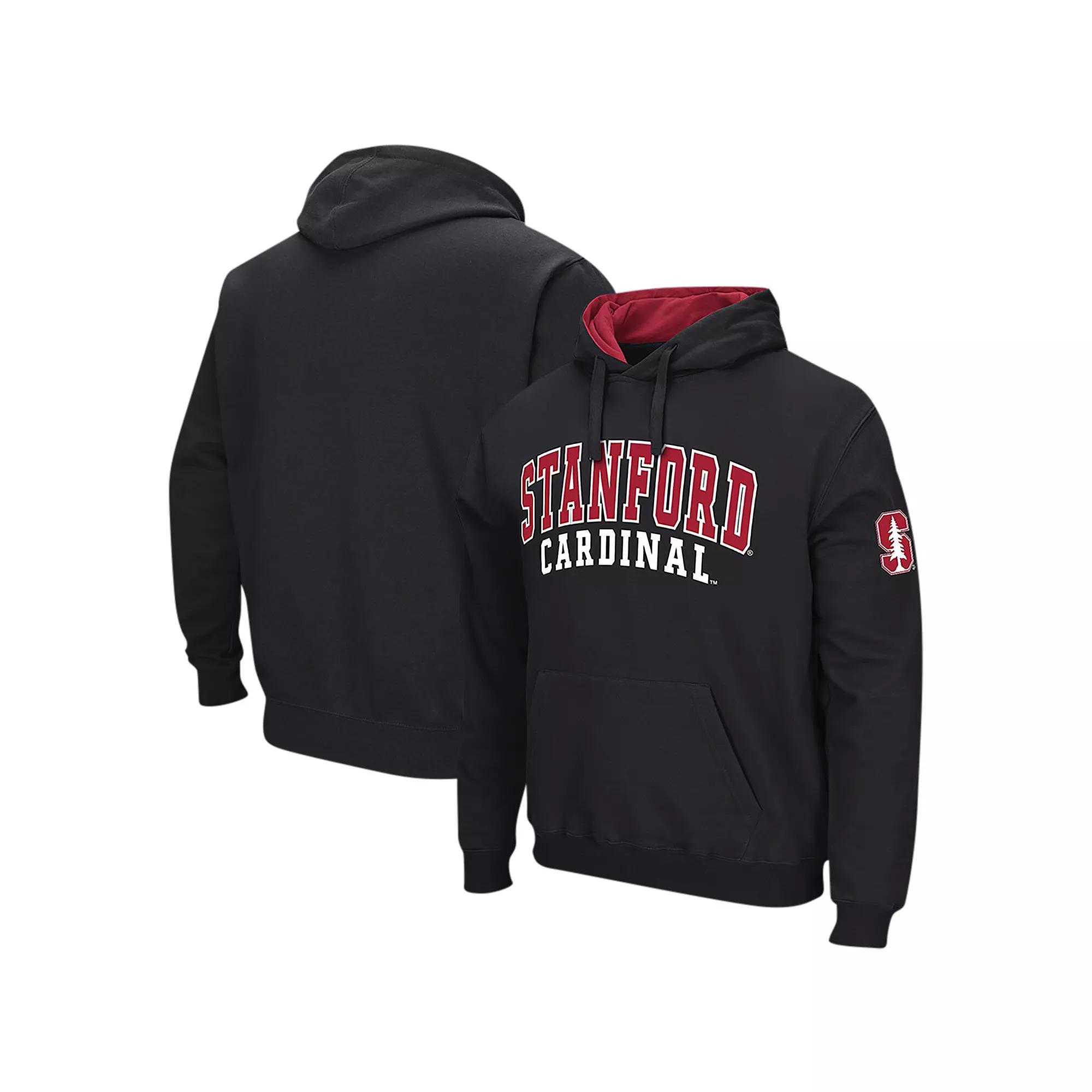 Men's Colosseum Black Stanford Cardinal Double Arch Pullover Hoodie,  Product Image