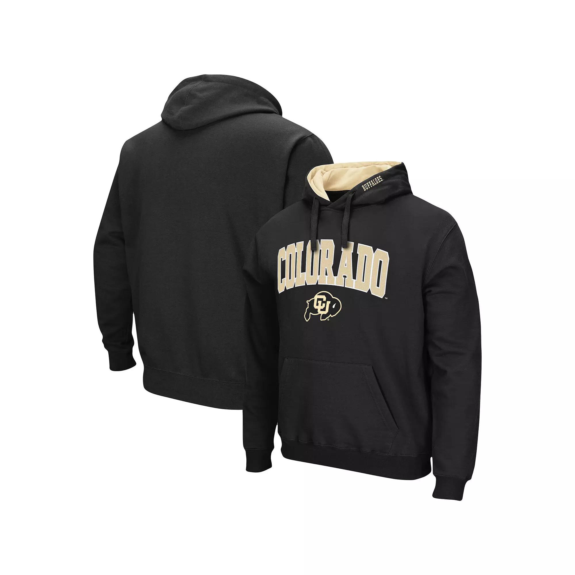 Men's Colosseum Black Colorado Buffaloes Arch & Logo 3.0 Pullover Hoodie,  Product Image